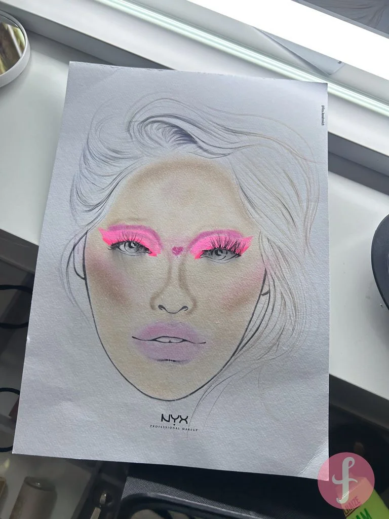 Facechart : valentine makeup look