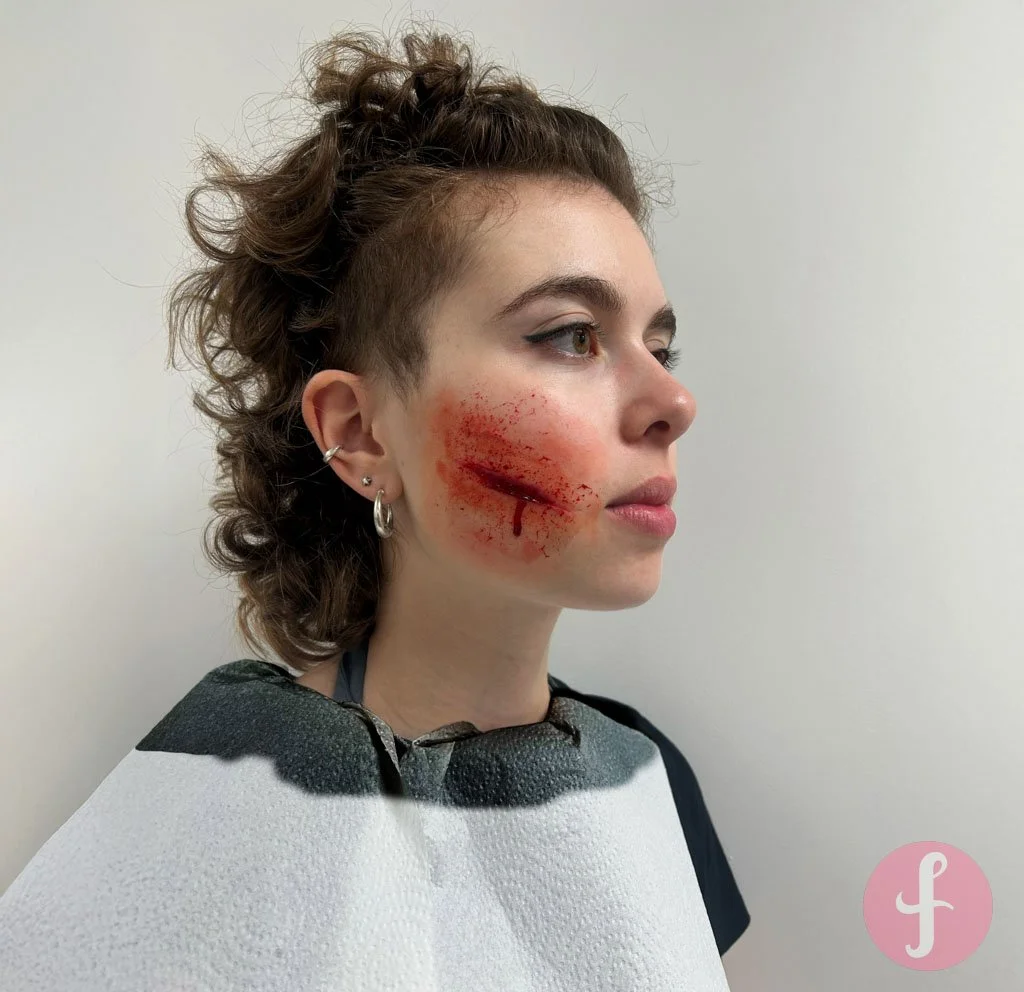 Halloween SFX look ✨ realistische wonde gemaakt met Artex en make-up technieken 🎬