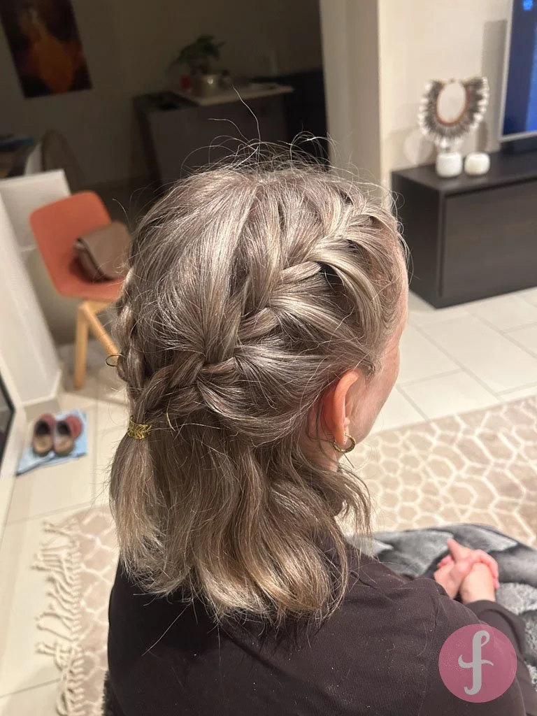 Haartaak ✨ twee ingevlochten vlechten met strakke en nette afwerking 💇‍♀️