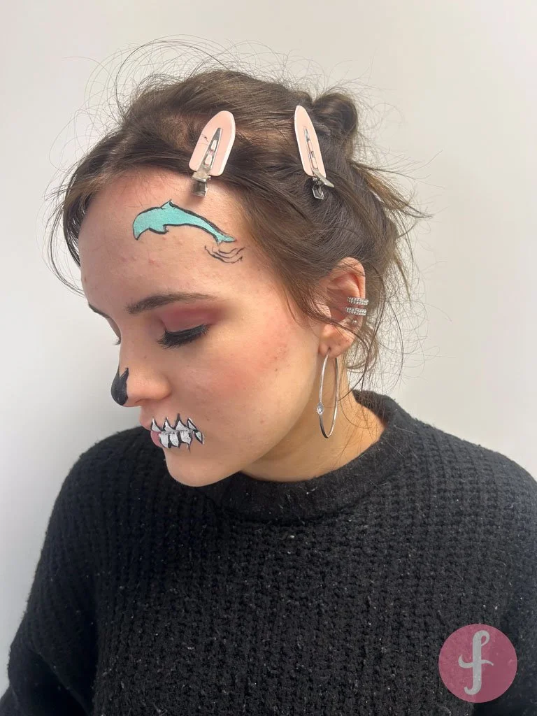 Beauty skull make up look