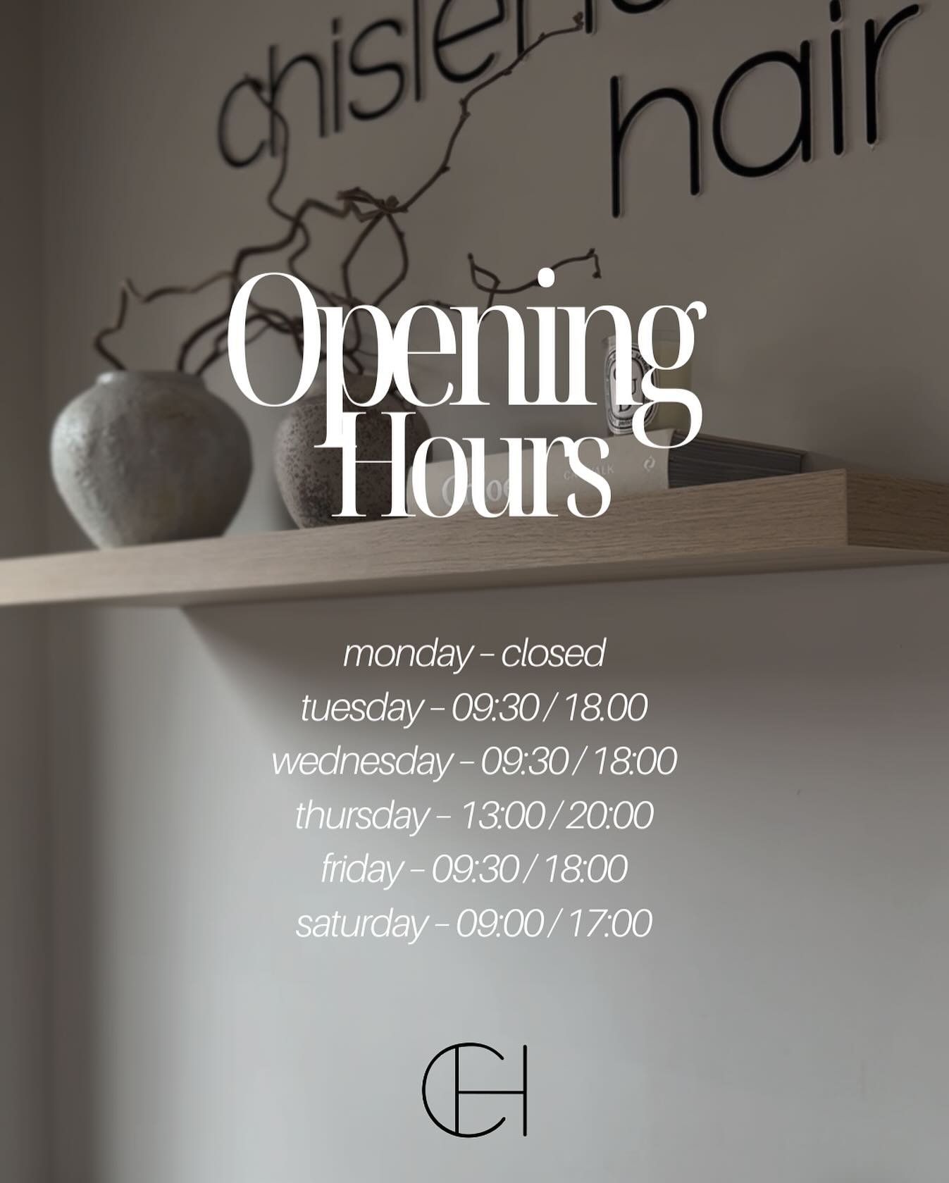 Opening Hours @chislehursthair 

#hair #salon #chislehurst #chislehurst #kent #london #hairdresser #hairandbeauty