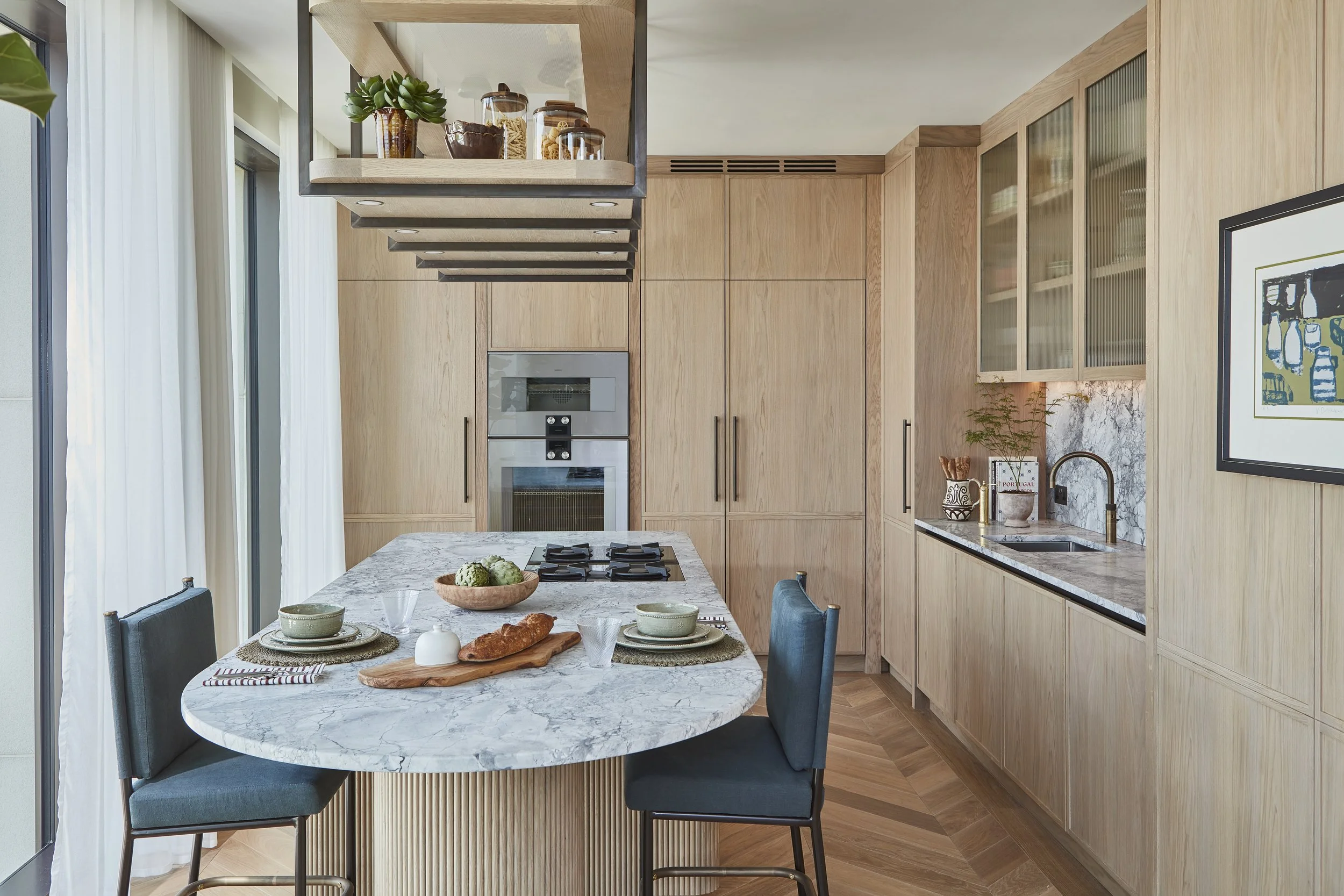 A designer kitchen with a world famous view over Lords Cricket ground ...