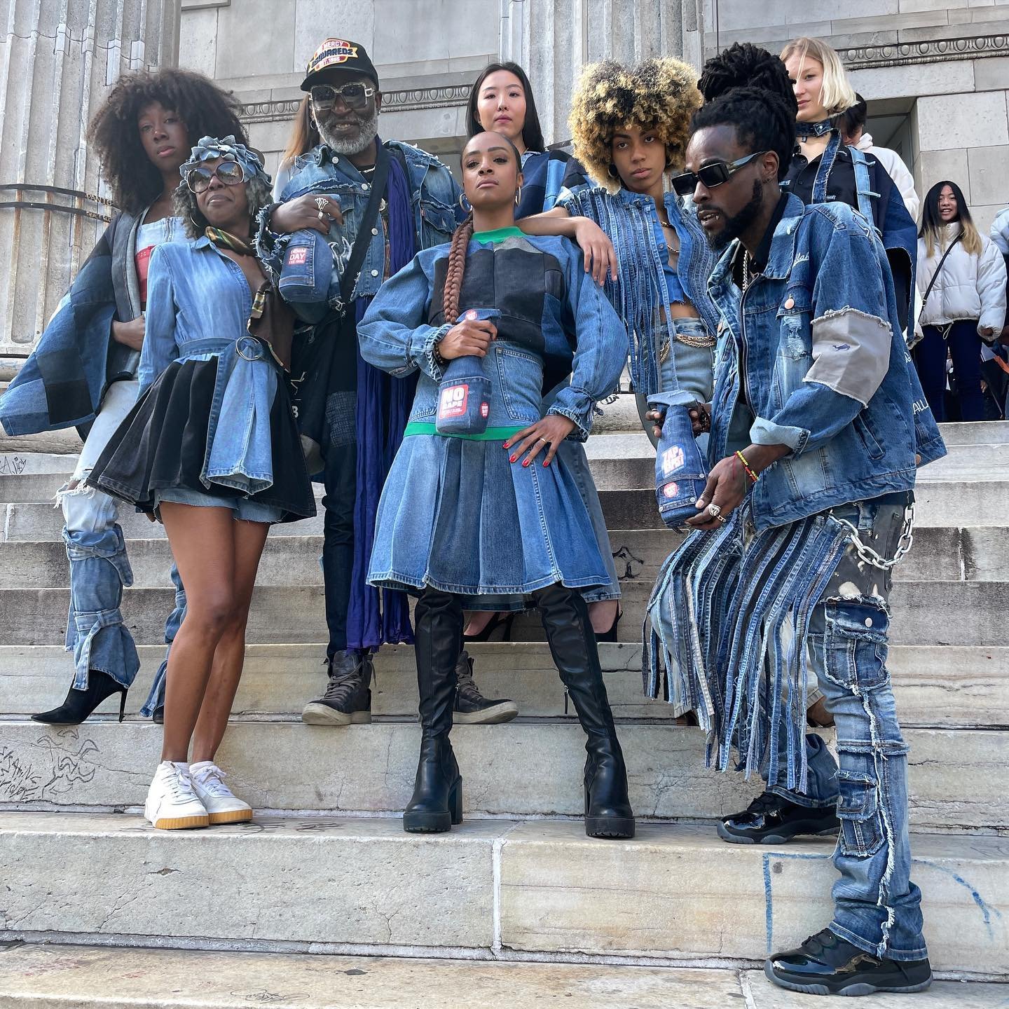👖Denim Day Spray! Denim Walk, Brooklyn Bridge, April 24, 2024.👖❤️💪@peaceovrviolnce Denim Day 2024 Denim walk over the Brooklyn Bridge, starting at Borough Hall at about 11.30 am on Wednesday April 24. The campaign began after a ruling by the Itali