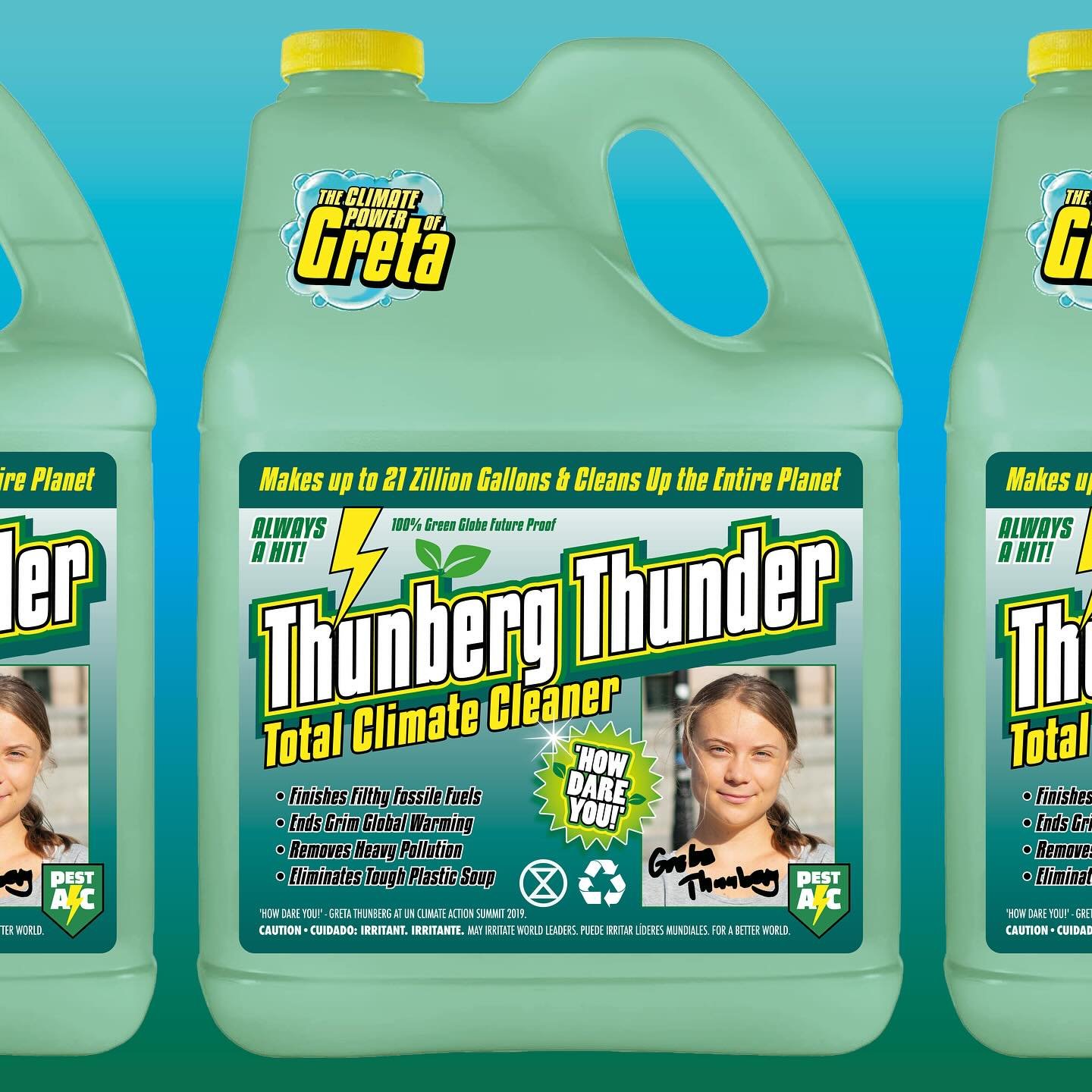 ⛵️All eyes on the Freedom Flotilla! Save Gaza!⚡️Thunberg Thunder &bull; Total Climate Cleaner &bull; The Climate Power Of Greta &bull; Makes Up To 21 Zillion Gallons &amp; Cleans Up The Entire Planet &bull; Always a hit! &bull;&nbsp;100% Green Globe 