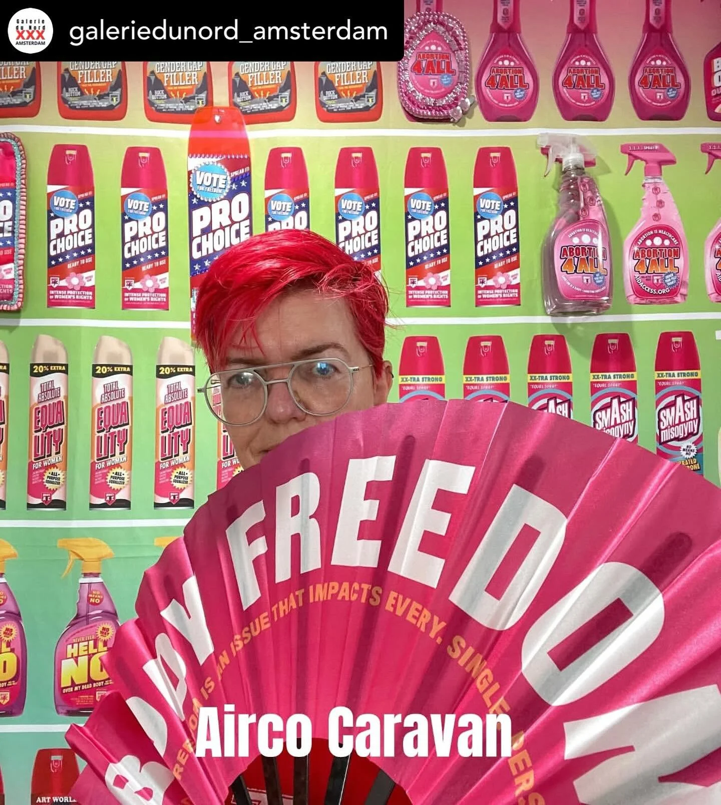 🔥Repost (Fan by @bodyfreedomforeverybody❤️) &bull; @galeriedunord_amsterdam Airco Caravan

Nasty Women is a worldwide movement that started in 2016 in New York when Trump was elected president. He called Hillary Clinton a &lsquo;nasty woman&rsquo;, 