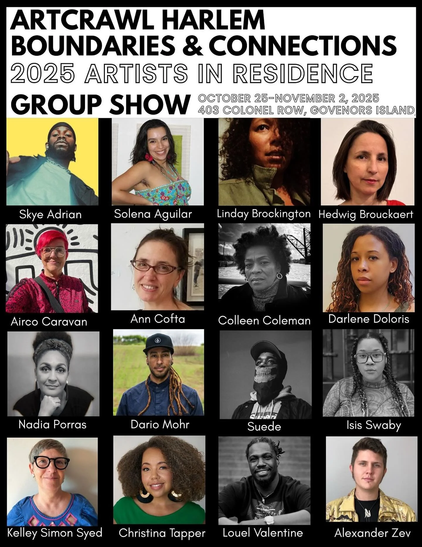 💯 I’ll show over 100 pieces that I created during my ‘resindency’🔥❤️💯Drop by!• @artcrawlharlem Join us for the Opening Reception of the ArtCrawl Harlem 2025 Boundaries and Connections Artists in Residence Group Show
Saturda