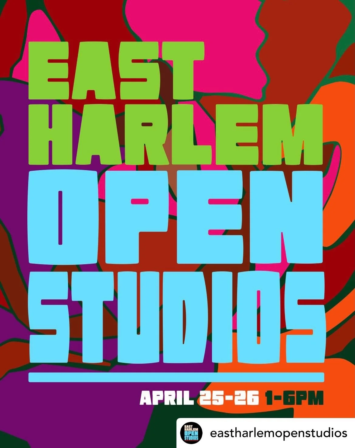 Repost 🔥 &bull; @eastharlemopenstudios Excited to share our annual East Harlem Open Studios event on April 25-26! From 1 to 5 pm. Join a community of 25 Artists, Galleries and Frame shops and more. Get to see their spaces and know more about our cre