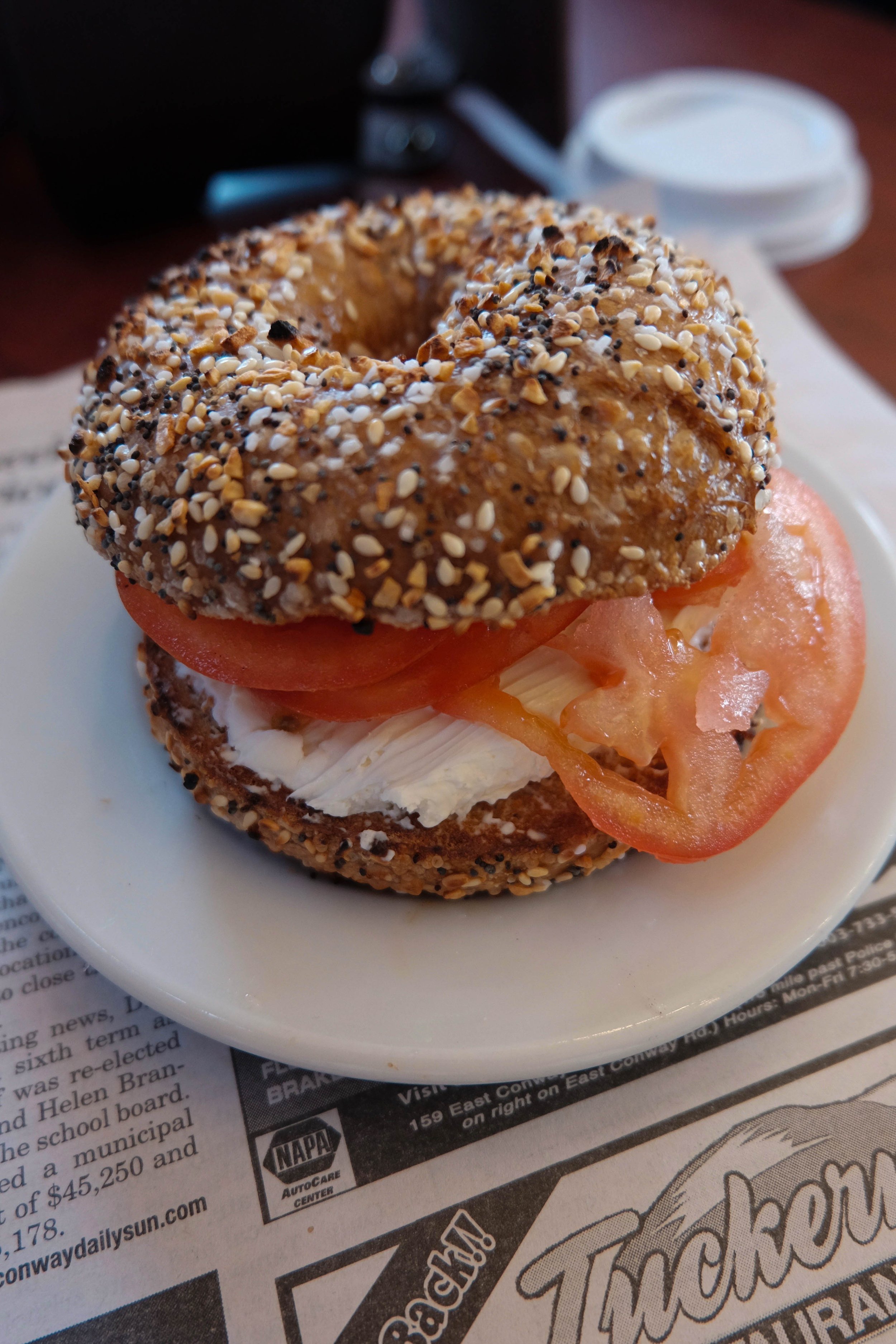 Every time I eat a bagel I think of my grandparents. My Granny bought bagels from the same place in North Conway, NH for 24 years. Every time we went to visit she would get our order the week before. After she passed we made a point of stopping in fo