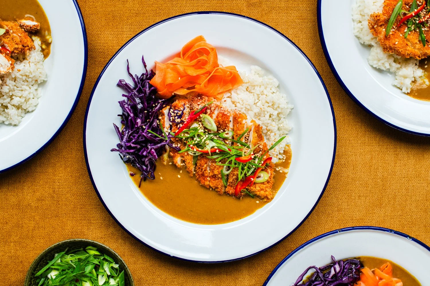 Air-fryer Chicken Katsu Curry with Quick Pickles for The Doctor's Kitchen. Recipe and styling: me. Photography: Aleksandra Boruch. 