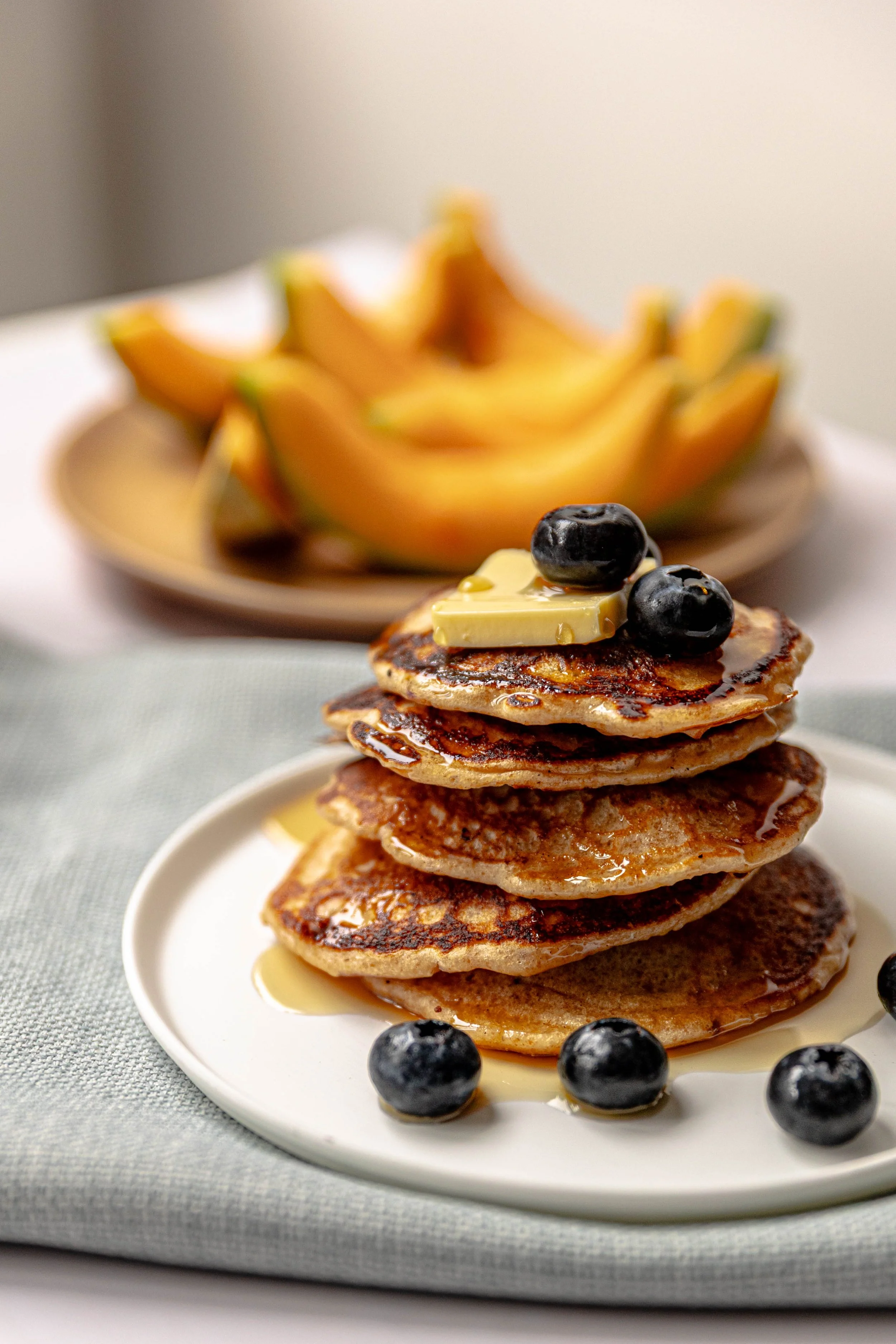 Blueberry Sourdough Pancakes