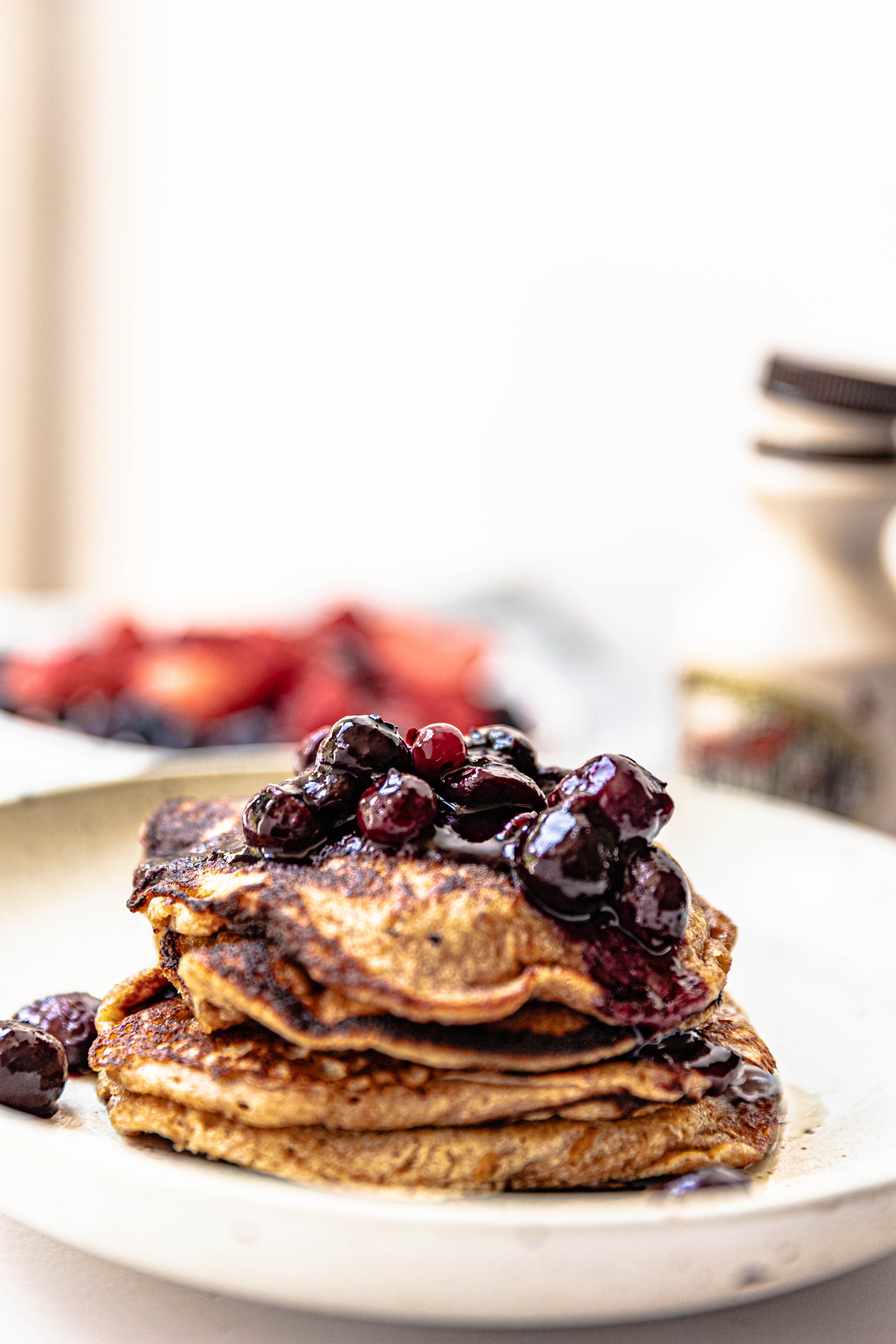 Blueberry Sourdough Pancakes