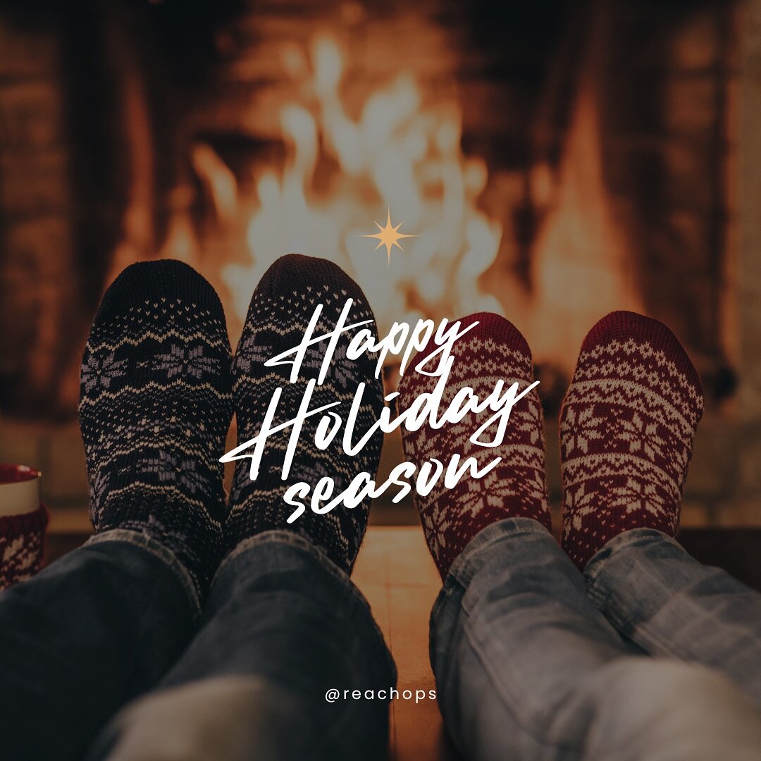 With the upcoming holidays, our offices will be closed from December 22nd-26th and from December 29th-January 2nd. 🎄 

Wishing you and yours peace, joy and good tidings for the new year. 

Warmly,
Your Reach OPS family