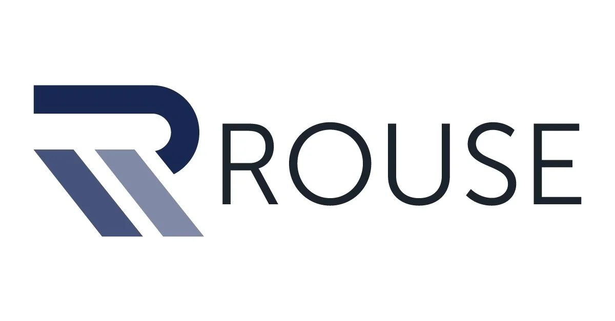 Rouse logo with stylized R and black text