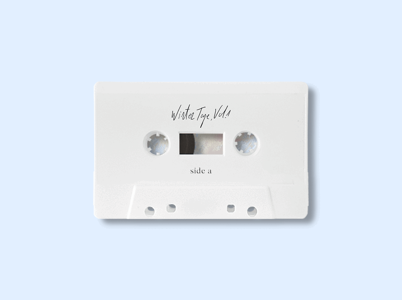 Cassette tape of 'winter tape, vol. 1' by makesnosense, released by Echo World Records, featuring lofi beats in a limited edition physical format.
