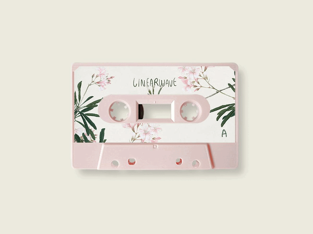 linearwave beat tape famous lofi tiktok albums. best viral creators! recycled plastic cassette, solar energy made. net zero sustainable businesses