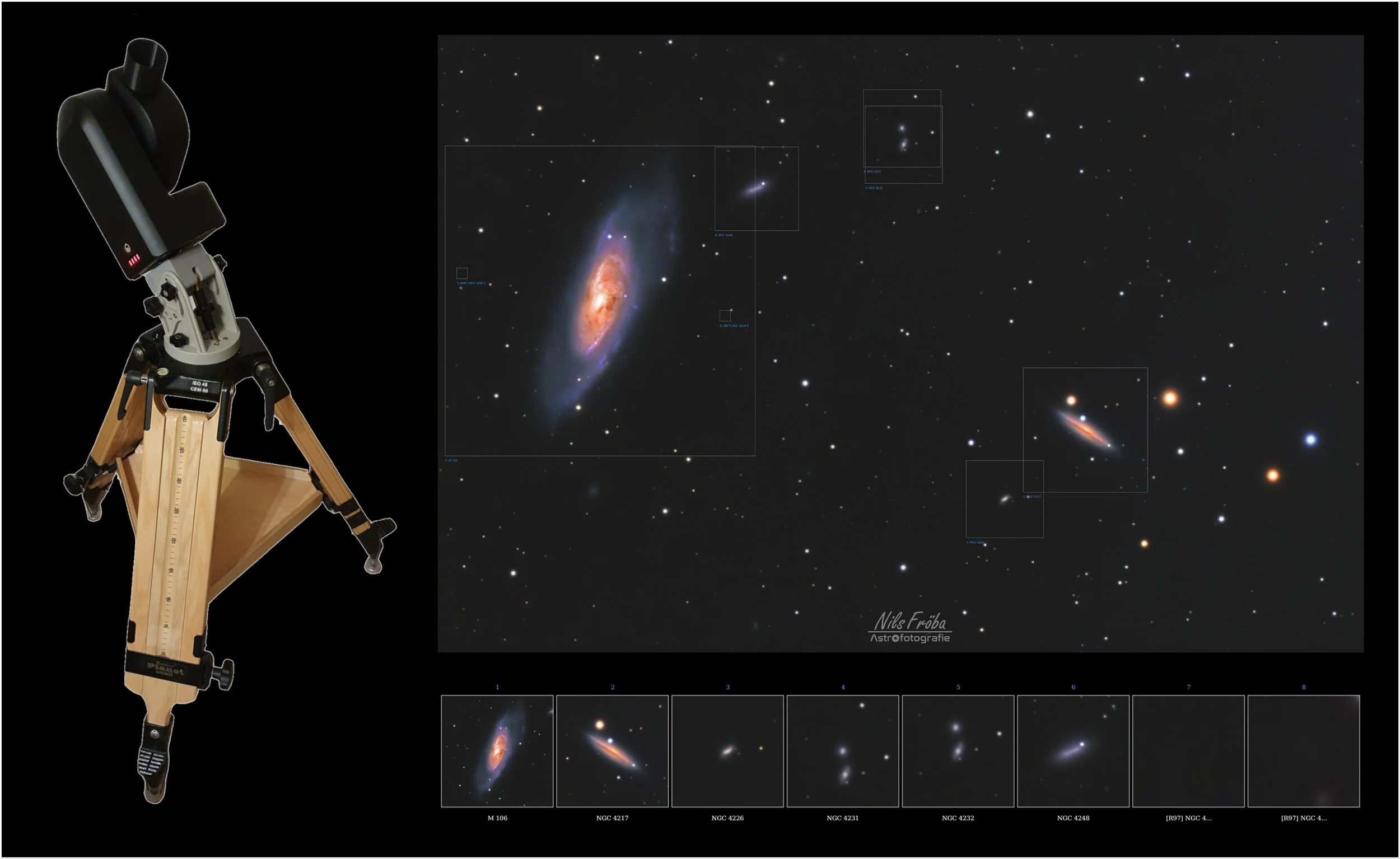 M 106 / Begleitgalaxien