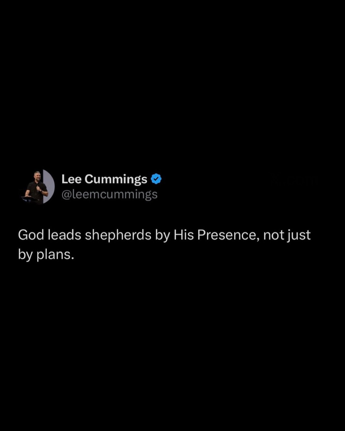 God leads shepherds by His Presence, not just by plans.