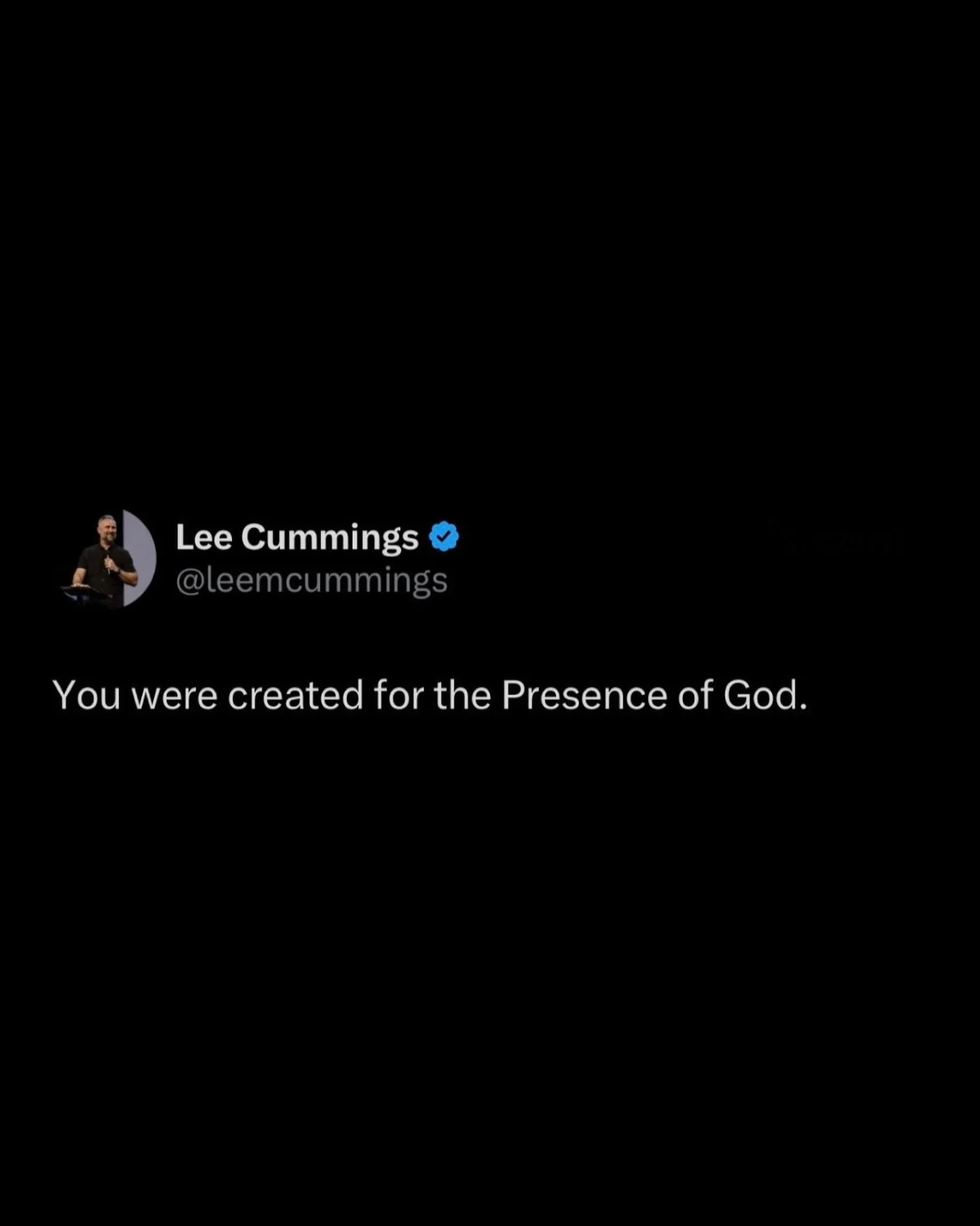 You were created for the Presence of God.