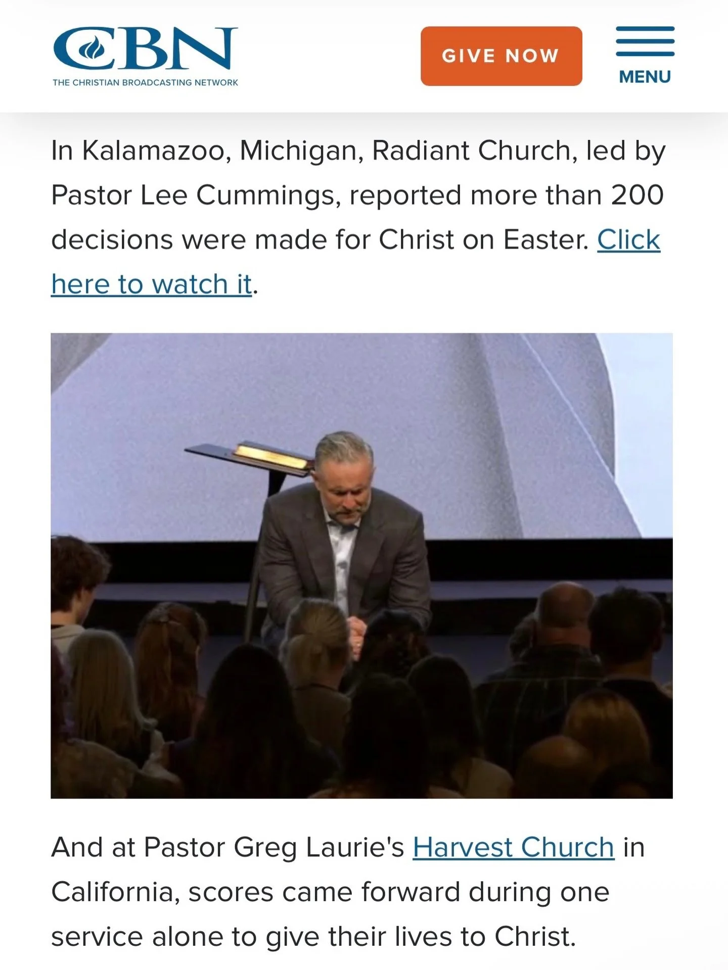 It&rsquo;s an Easter Awakening! CBN just released an article on thousands turning to Christ in America this Easter.

Tap the link in my bio/stories to read! ⛪️