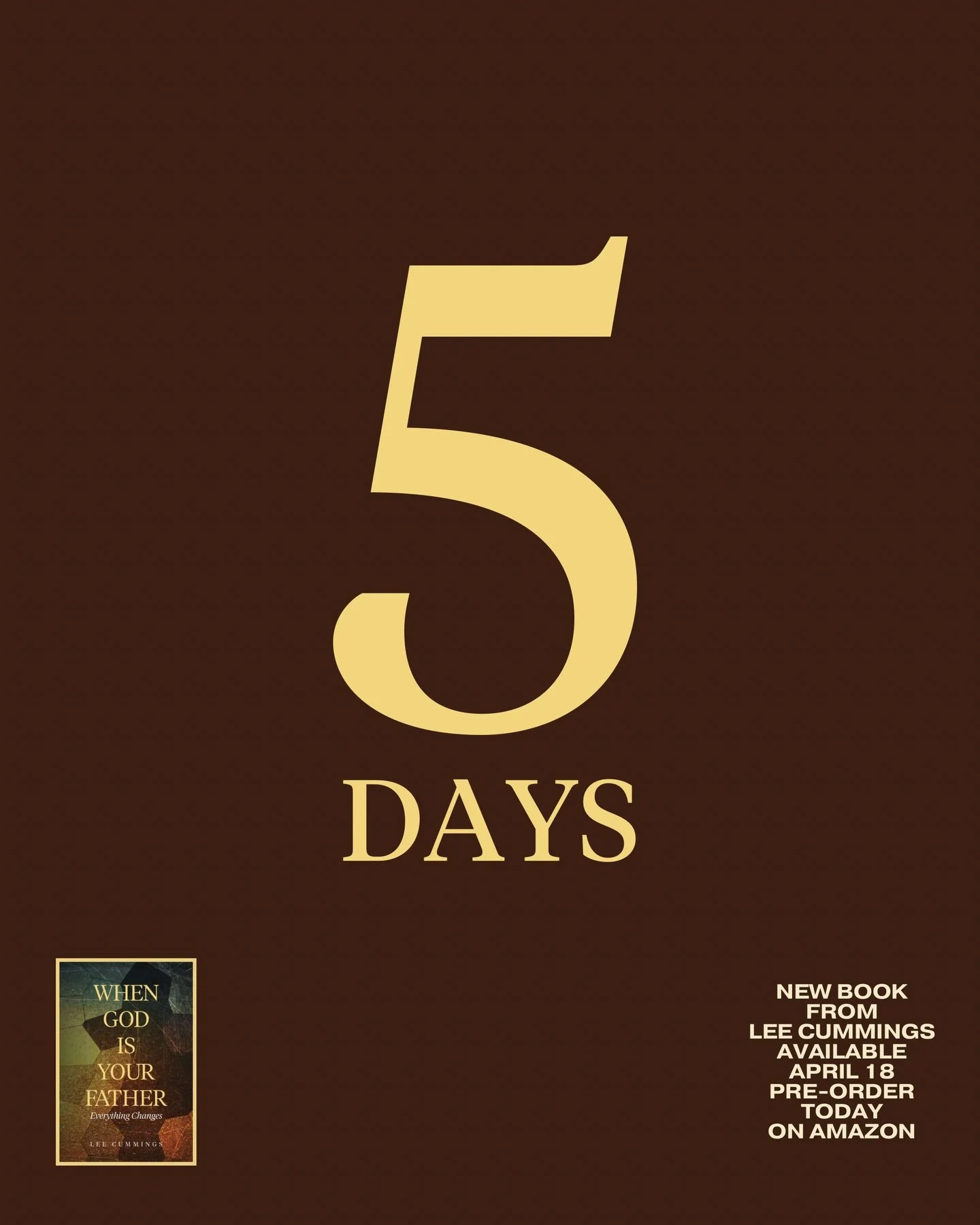 5 DAYS!

My new book &ldquo;WHEN GOD IS YOUR FATHER EVERYTHING CHANGES&rdquo; is almost here.

Pre-order today on Amazon (link in bio) and get it everywhere this Saturday, April 18!