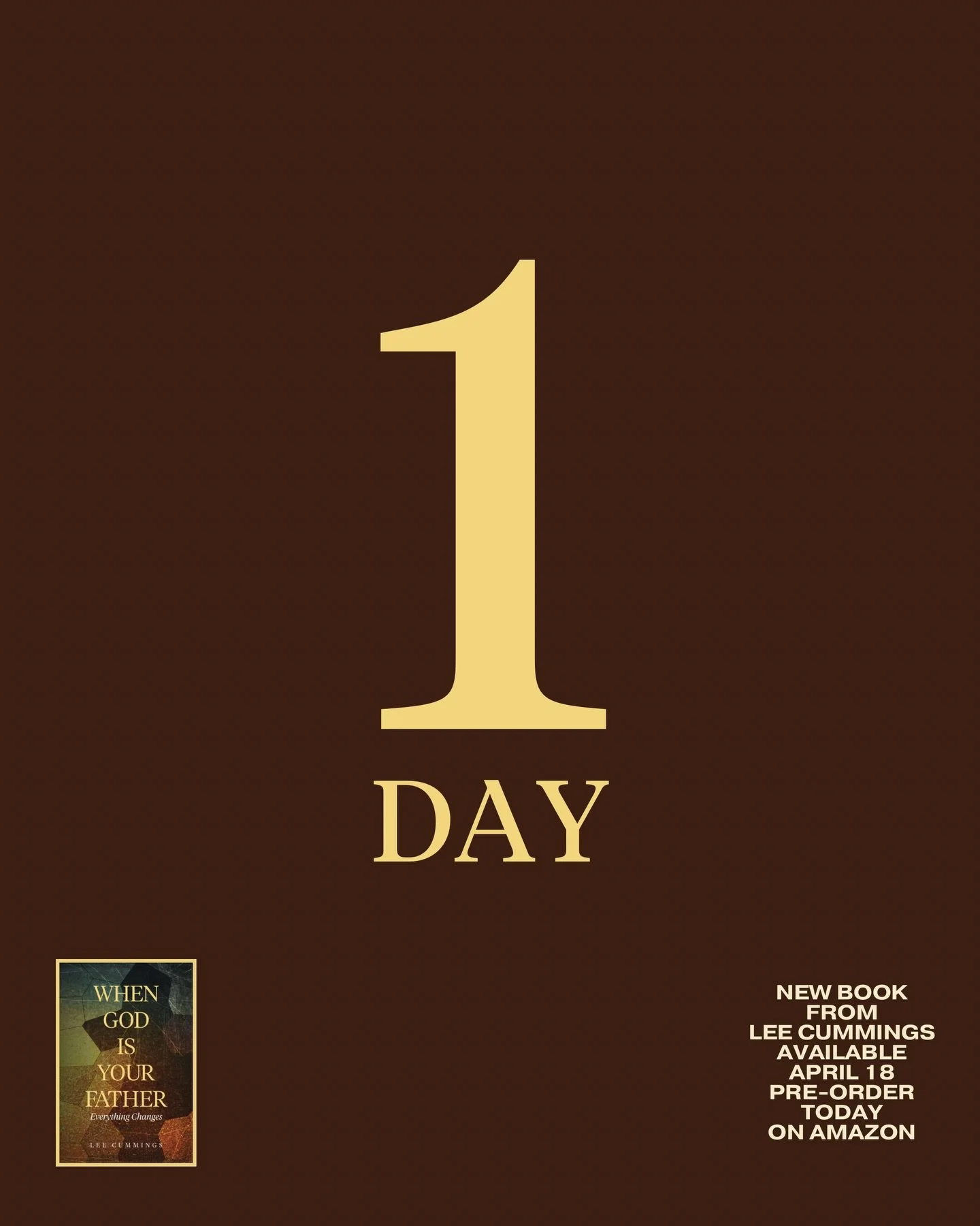 TOMORROW!

Can&rsquo;t wait for you all to read my new book &ldquo;WHEN GOD IS YOUR FATHER EVERYTHING CHANGES&rdquo; 🙏🏽

Link in bio!