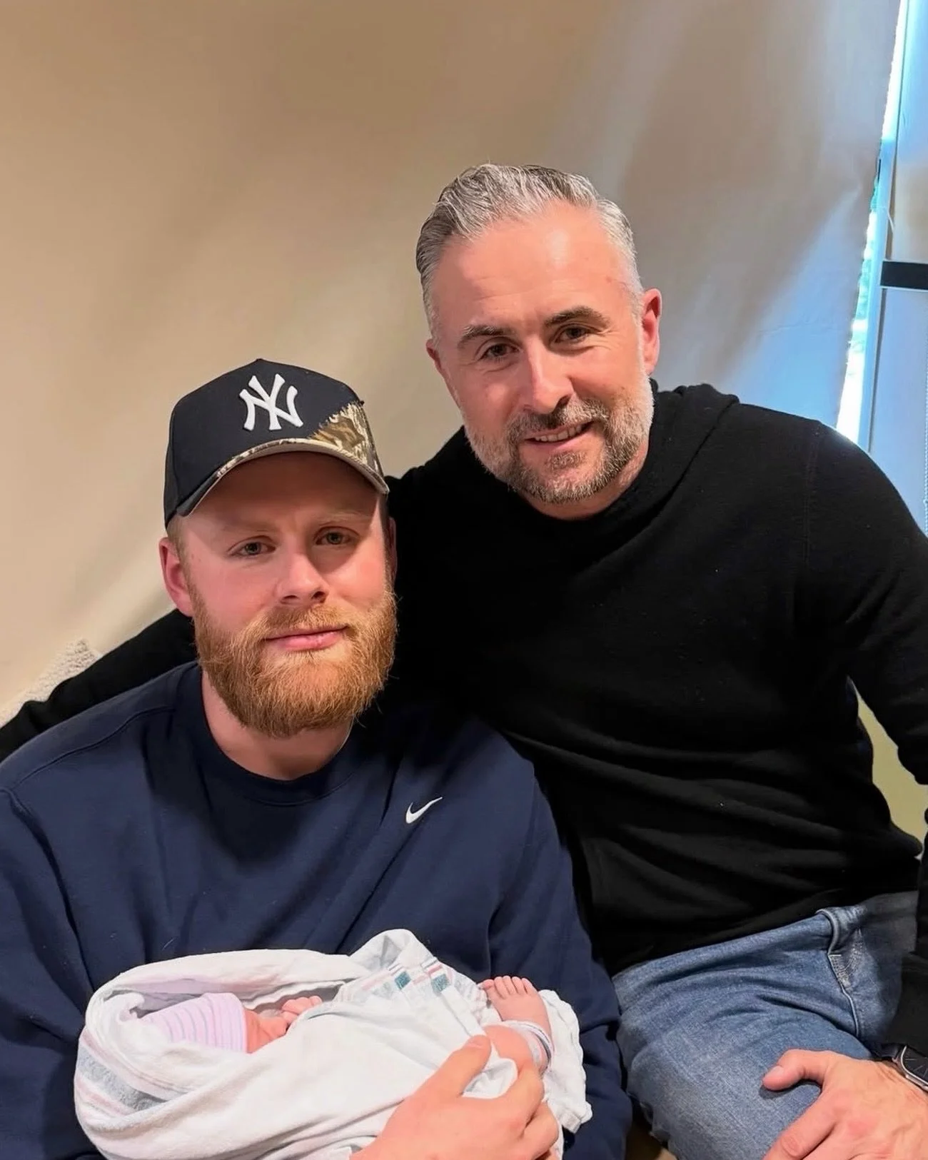 Moment I will never forget. Watching my son hold his brand new son. @jaredcummings_  I am so proud of you and the man of God, husband and now &ldquo;father&rdquo; you are. I am beyond blessed to meet Ezra Jared Cummings&mdash; the carrier of the Cumm