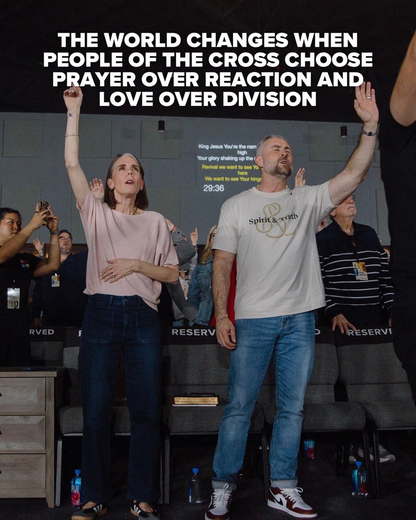 The world changes when people of the cross choose prayer over reaction and love over division.