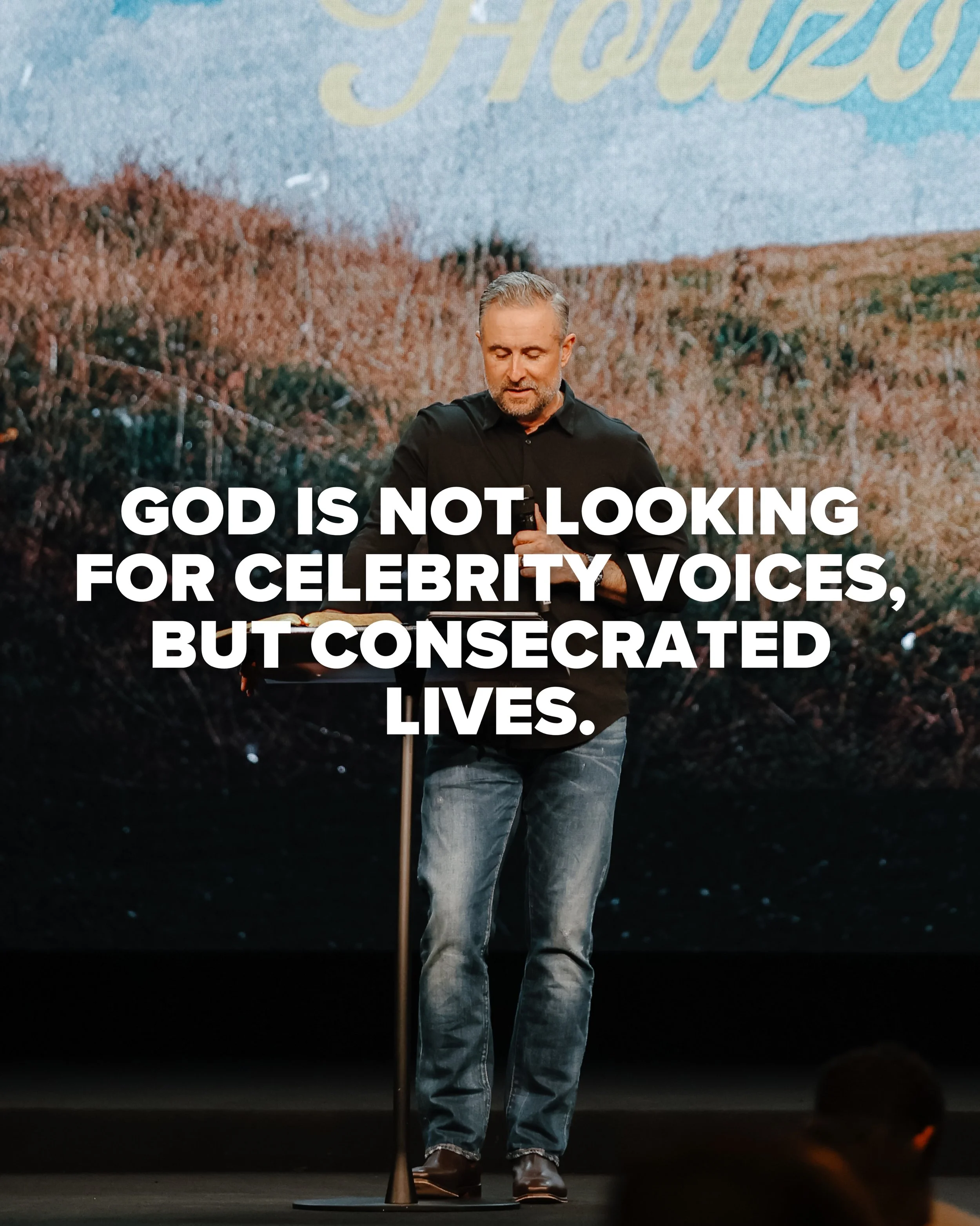 God is not looking for celebrity voices, but consecrated lives.