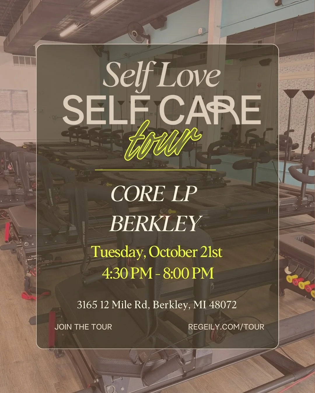 Our Tour is coming to an end, join us as we wrap up our Self Love Self Care Tour with one of our favorite partners @corelpfitness. 
πEnjoy complementary beverages from our sponsors, swag, product demonstrations and giveaways. Of course the giveaway