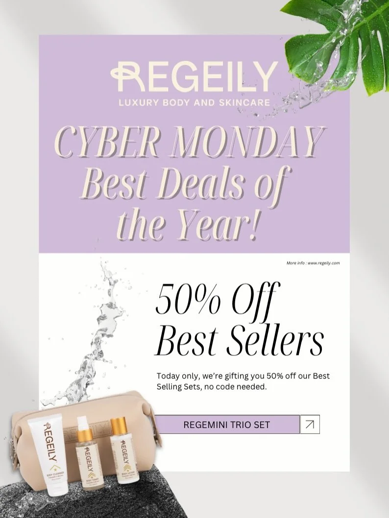 It&rsquo;s Cyber Monday&hellip; and we went BIG.
50% off our Regeily faves; today only.
The Trio Box, Essentials Collection &amp; Minimalist Duo (and more!) won&rsquo;t last at this price. Shop now. 💜💜