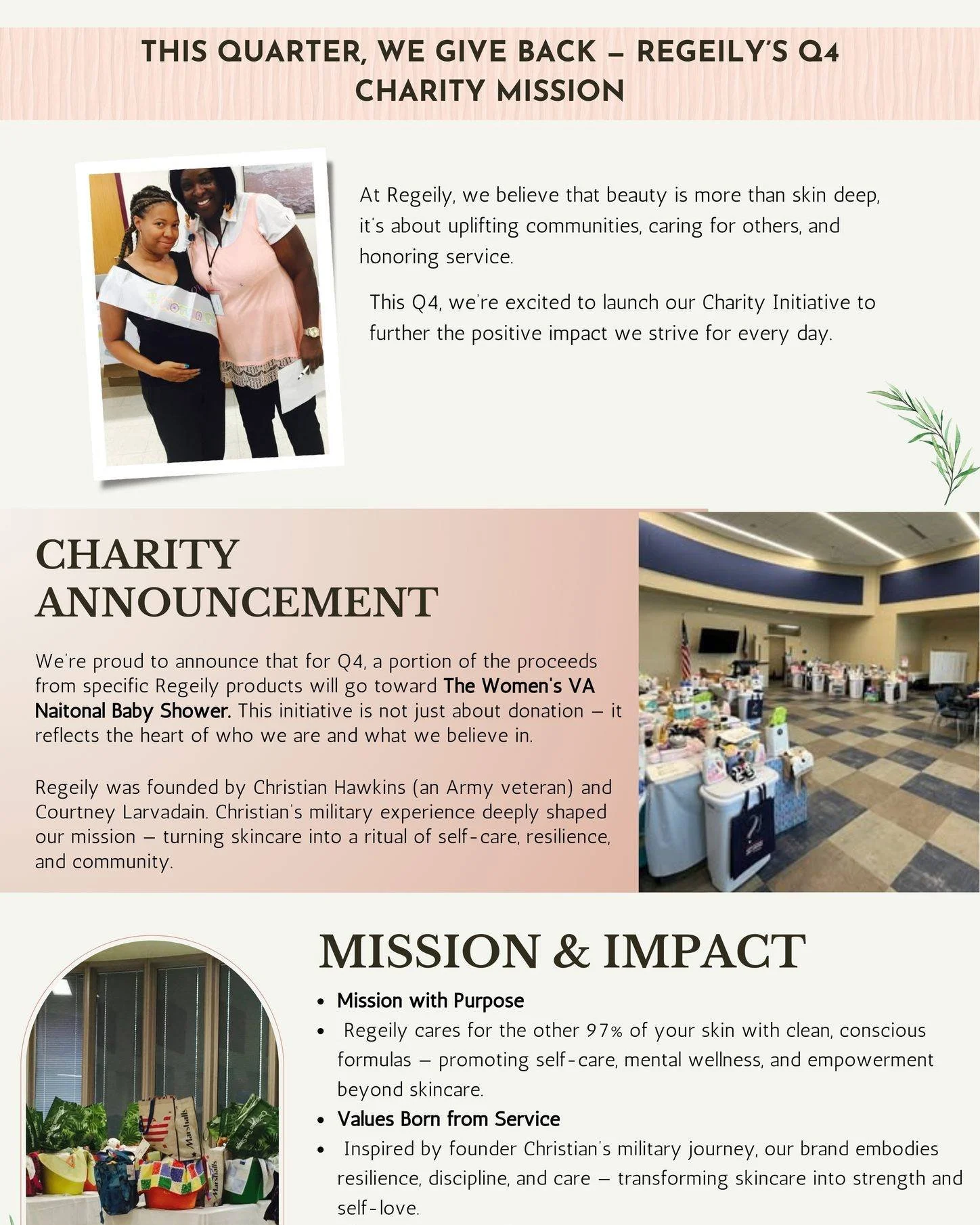 This Giving Tuesday, we honor the women who have served. 🇺🇸💜
All Q4 Regeily purchases help fund the Women&rsquo;s VA National Veterans Baby Shower, providing care packages and support for veteran moms welcoming new babies.

Your self-care fuels th