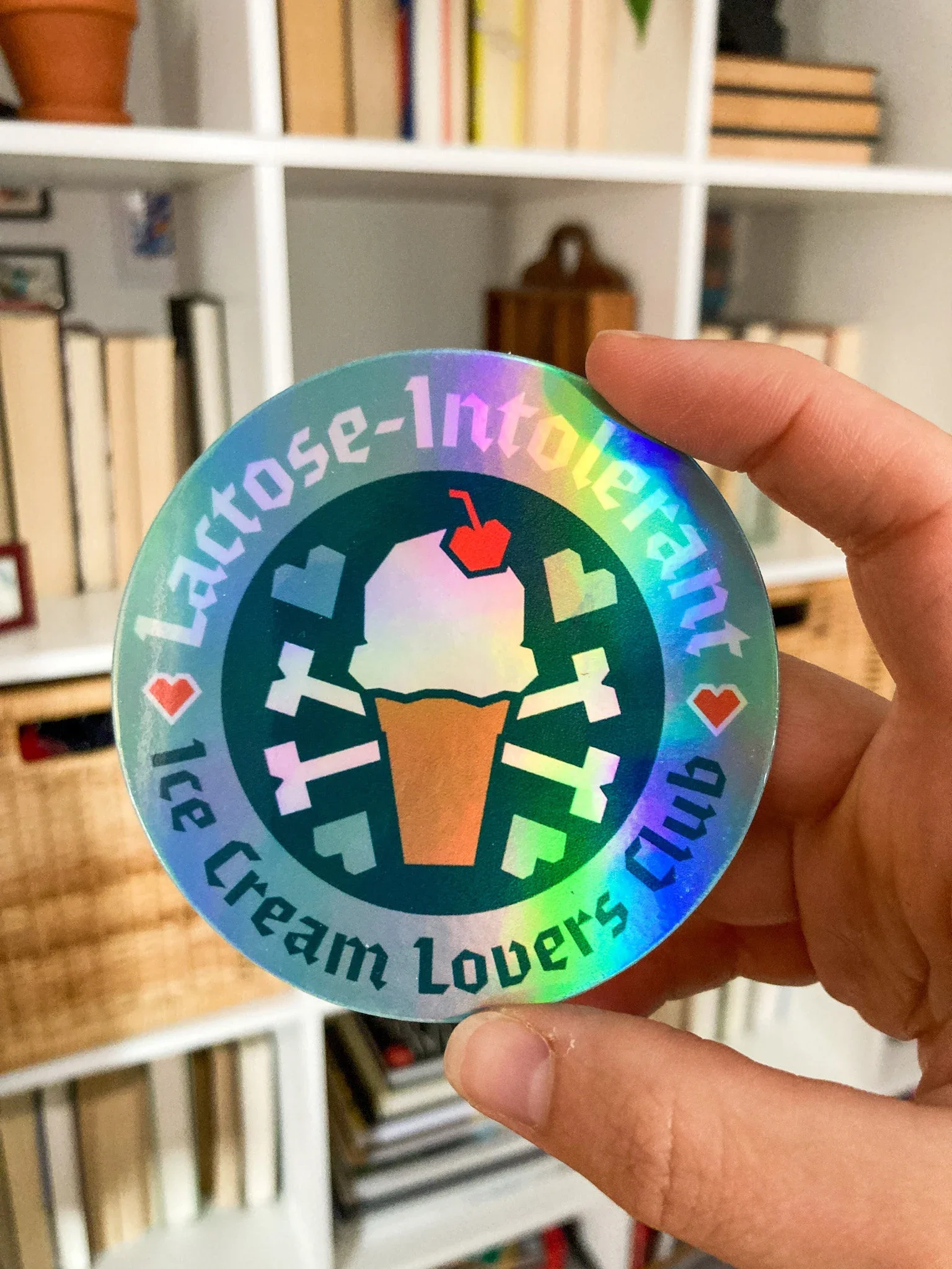 Lactose Intolerant Ice Cream Lovers Club Stickers