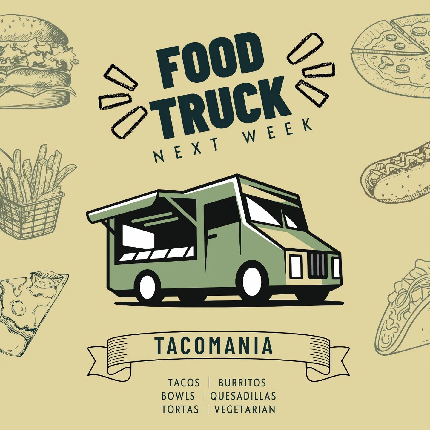 Woohoo! Tacomania will be here next thursday!
