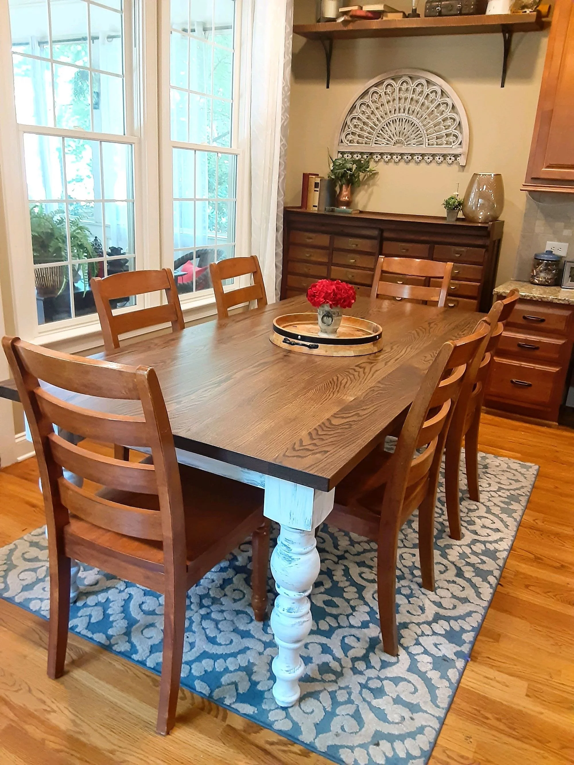 Distressed Leg Ford Table