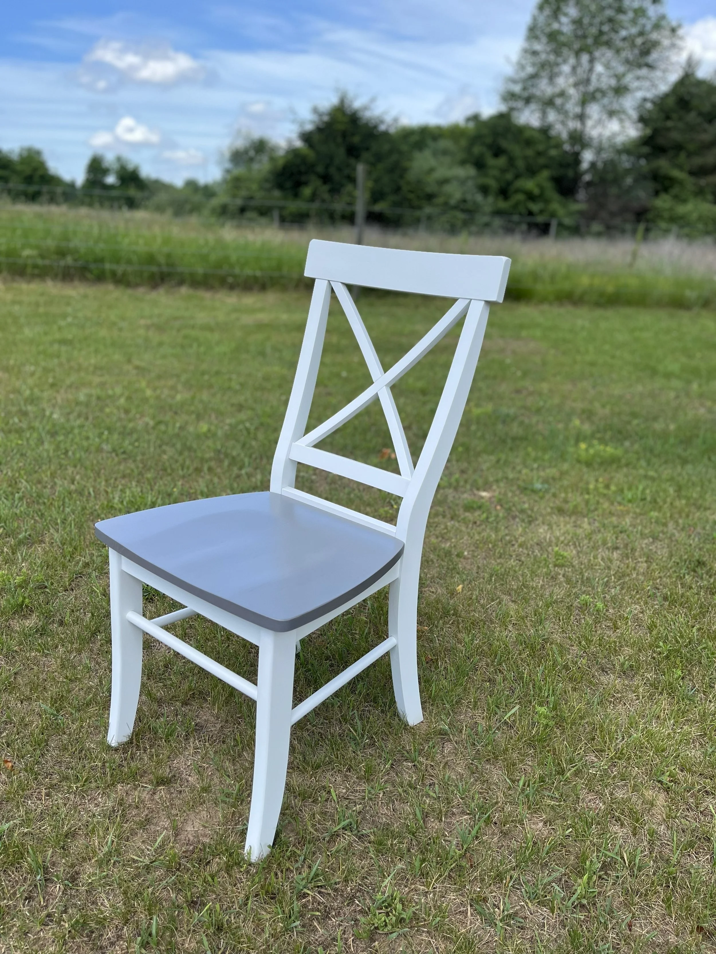 Ford Dining Chair - White/Ash Gray