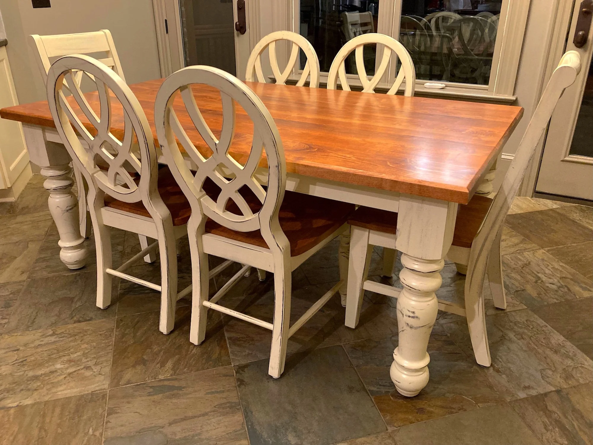 Distressed Leg Ford Table