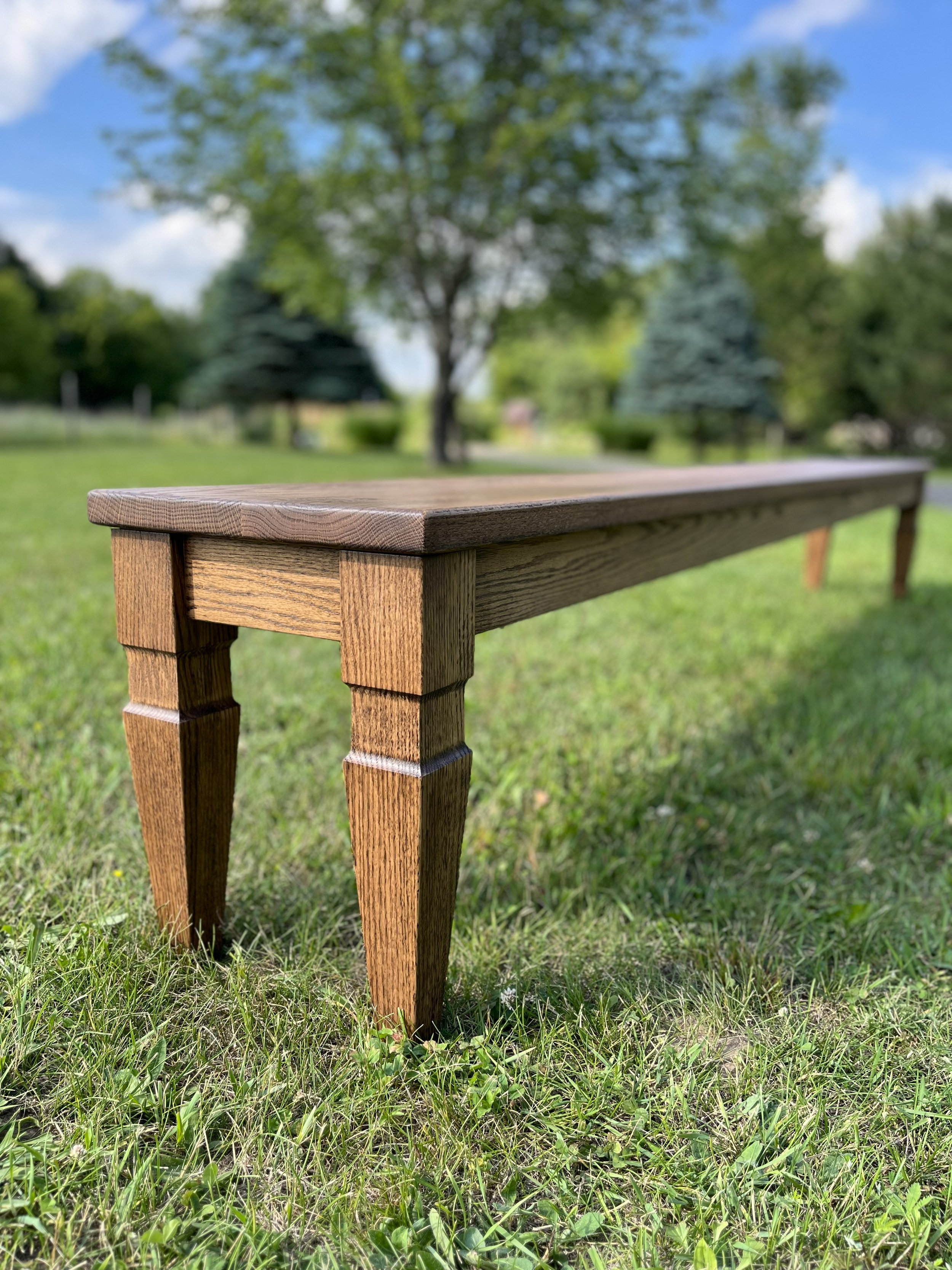 Westbridge Dining Bench in Red Oak