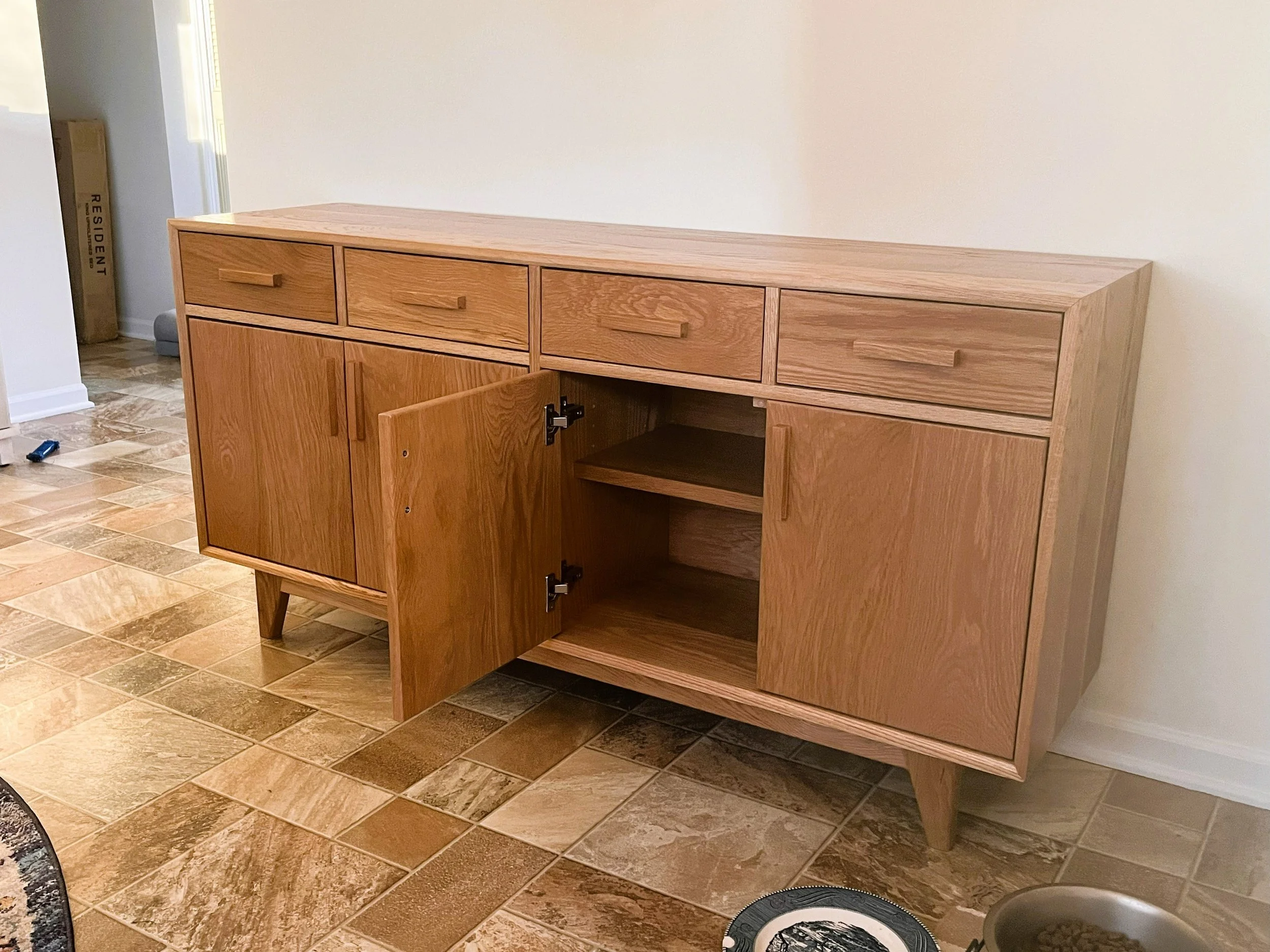 White Oak Modern Credenza