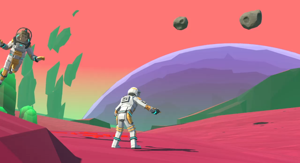 Animated screenshot of custom game developed by The Rabbit Hole VR Studio team