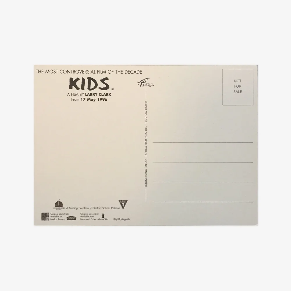1996 KIDS Promo Postcard- Larry Clark — All Things Considered