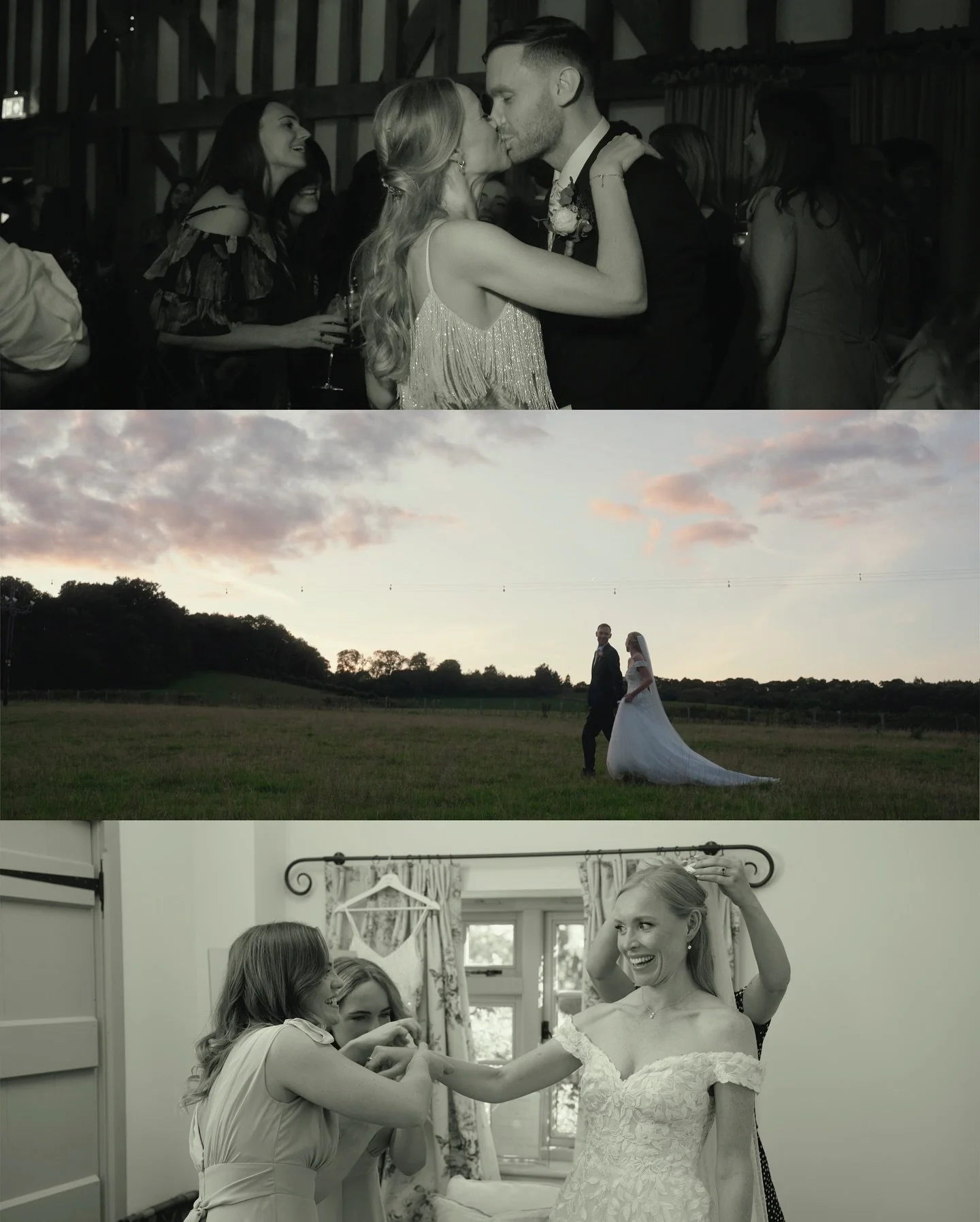 How it started to how it ended, weddings films all day 🤍 These are some scenes from Lucy &amp; Joes wedding film at the beautiful @gatestreetvenue &bull;

#surreywedding #surreyweddingvideographer #ukweddings #ukweddingvideographer #weddingvideograp