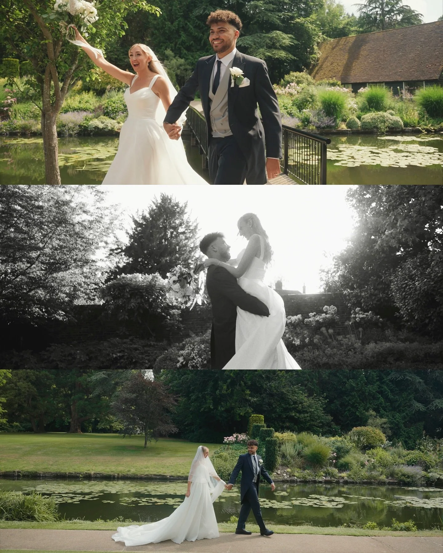 Some romantic cinematic wedding film frames from a beautiful English garden venue. I love capturing real emotion, natural movement and those effortless moments between a bride and groom🤍

Wedding film created for Hel&eacute;na &amp; Bayley &bull;

#