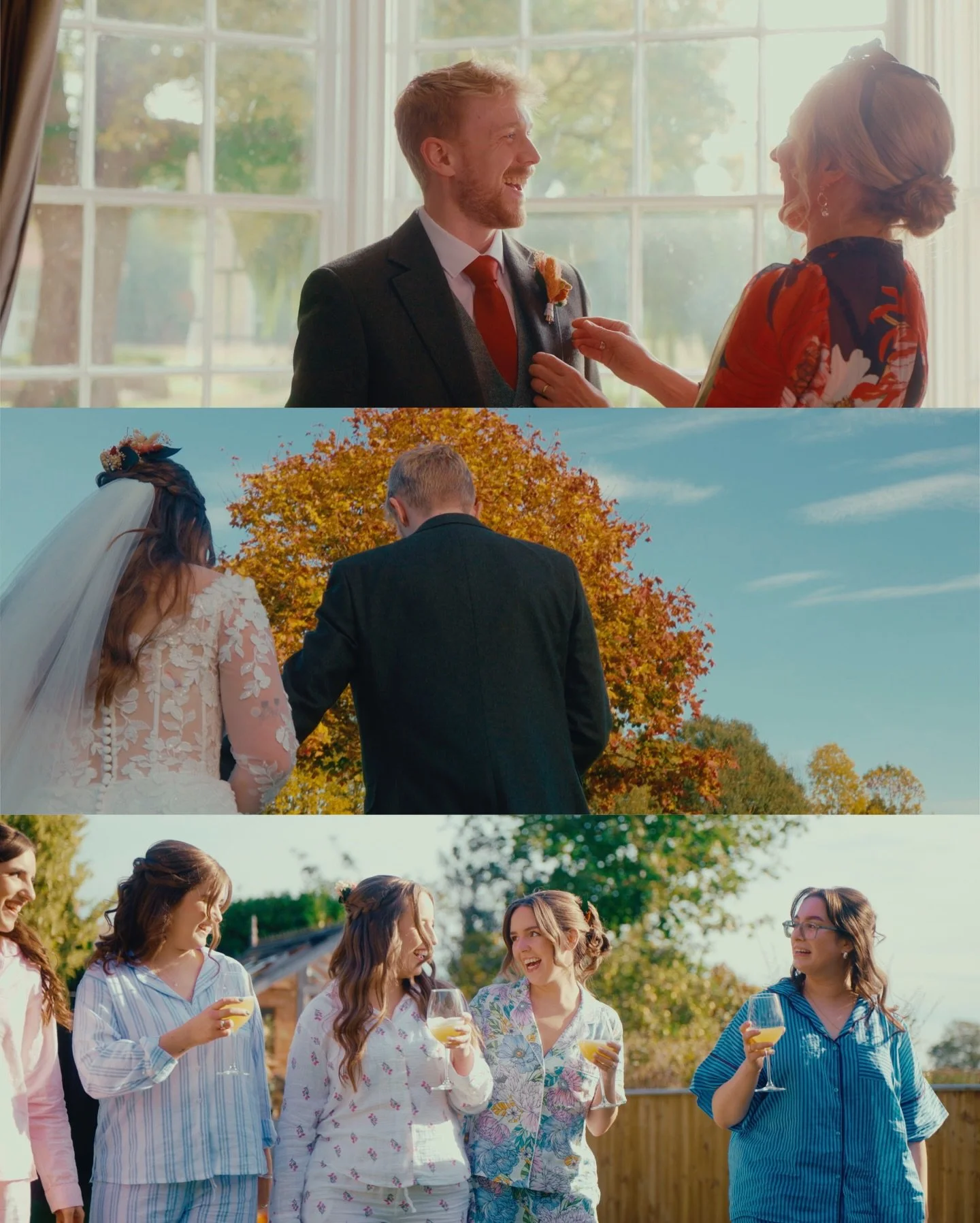 Frames from Bethany &amp; Jacobs wedding film, shot during a beautiful day in autumn 🍂 

Absolutely love the colours from this day, and made for a fun time@in the colour grading suite 🤍🧡

#ukweddingvideographer #weddingfilm #weddinginspo
#2026brid