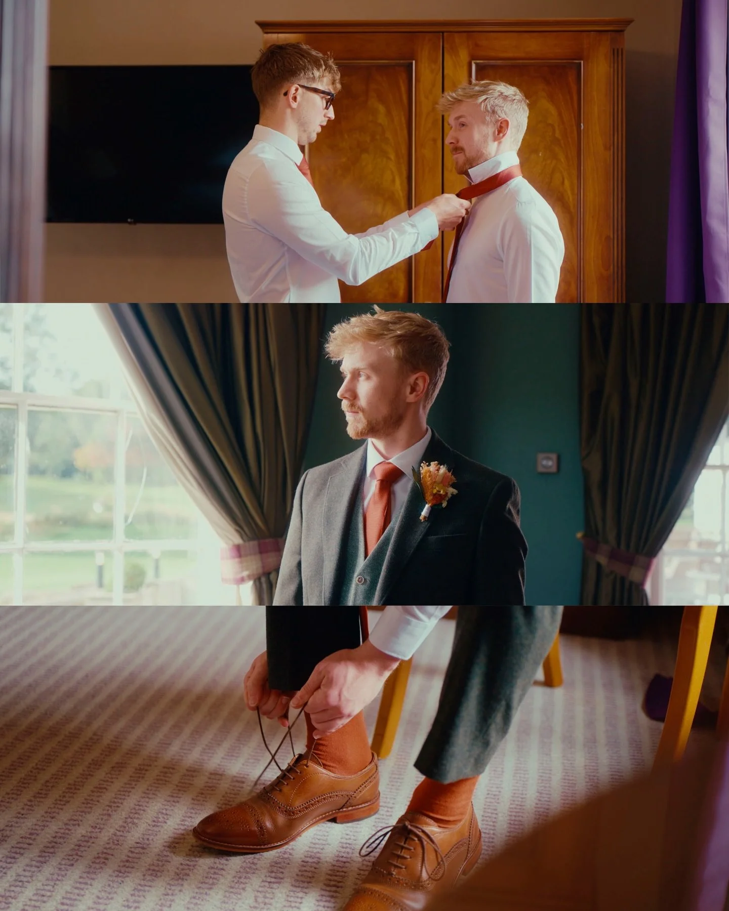 Wedding Film Frames | Groom prep during Bethany &amp; Jacobs wedding 🤍

#ukweddingvideographer #weddingfilm #weddinginspo
#2027bride #autumnwedding
