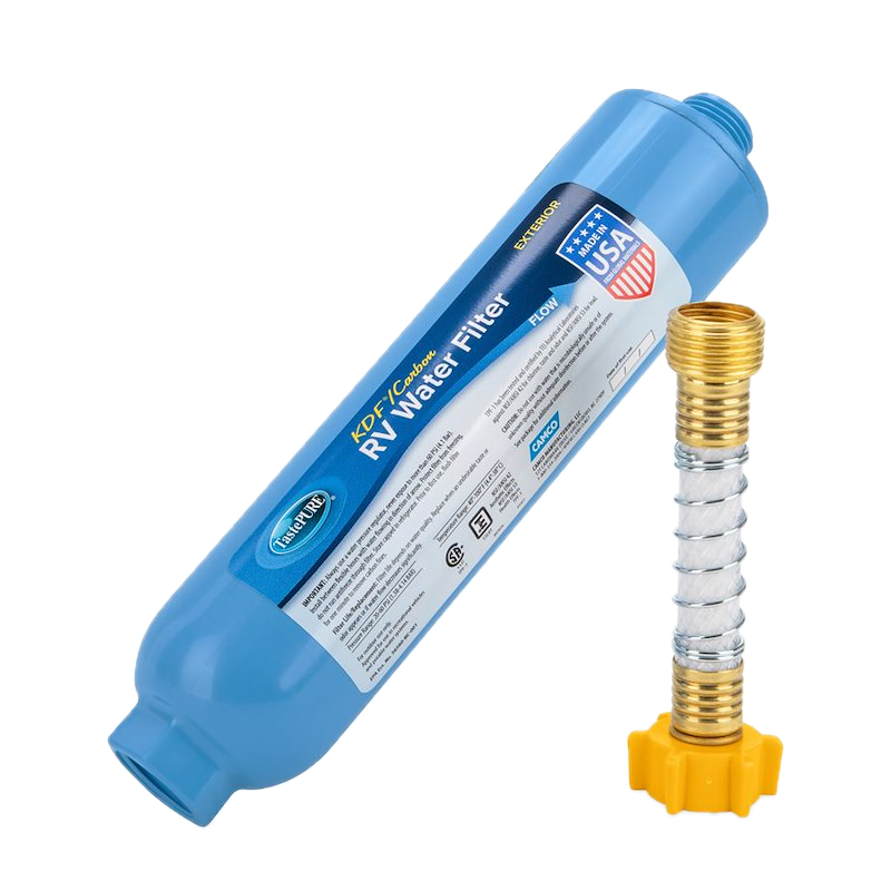 Camco TastePURE Advanced RV Inline Water Filter (Recommended for all camper with water)