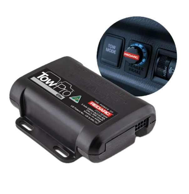 TOW-PRO ELITE INSTALLED. PREMIUM PROPORTIONAL BRAKE CONTROL (Recommended for best braking, larger trailers, American Asian vehicles)