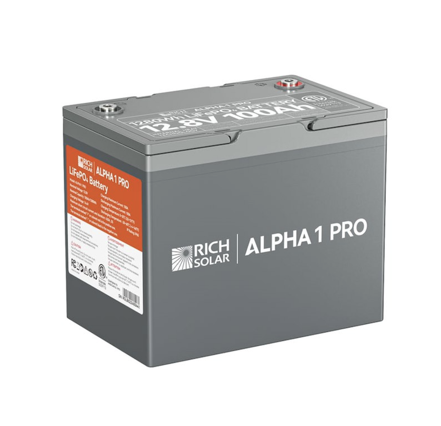 Rich Solar ALPHA™ 1 PRO 100Ah Heated Lithium Battery