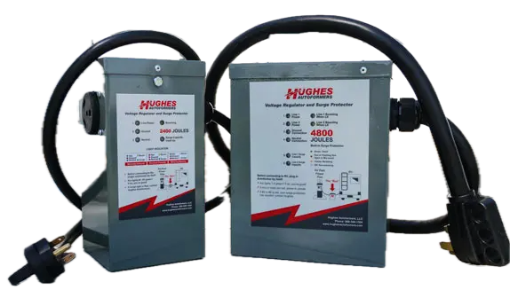 HUGHES VOLTAGE BOOSTER W/SURGE. PROTECT YOUR PROPERTY AGAINST LOW VOLTAGE FAILURES*
