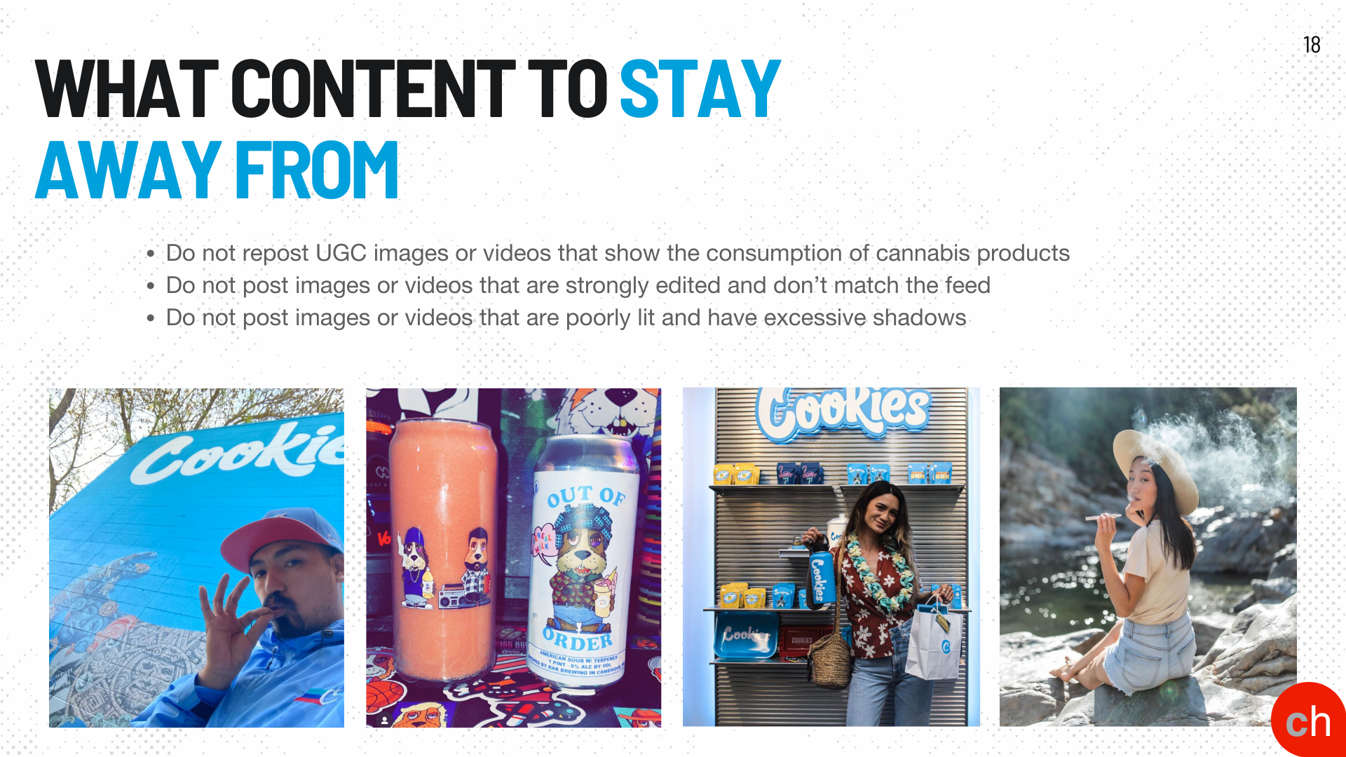 Social media guidelines I created as a leave-behind resource for the new store.