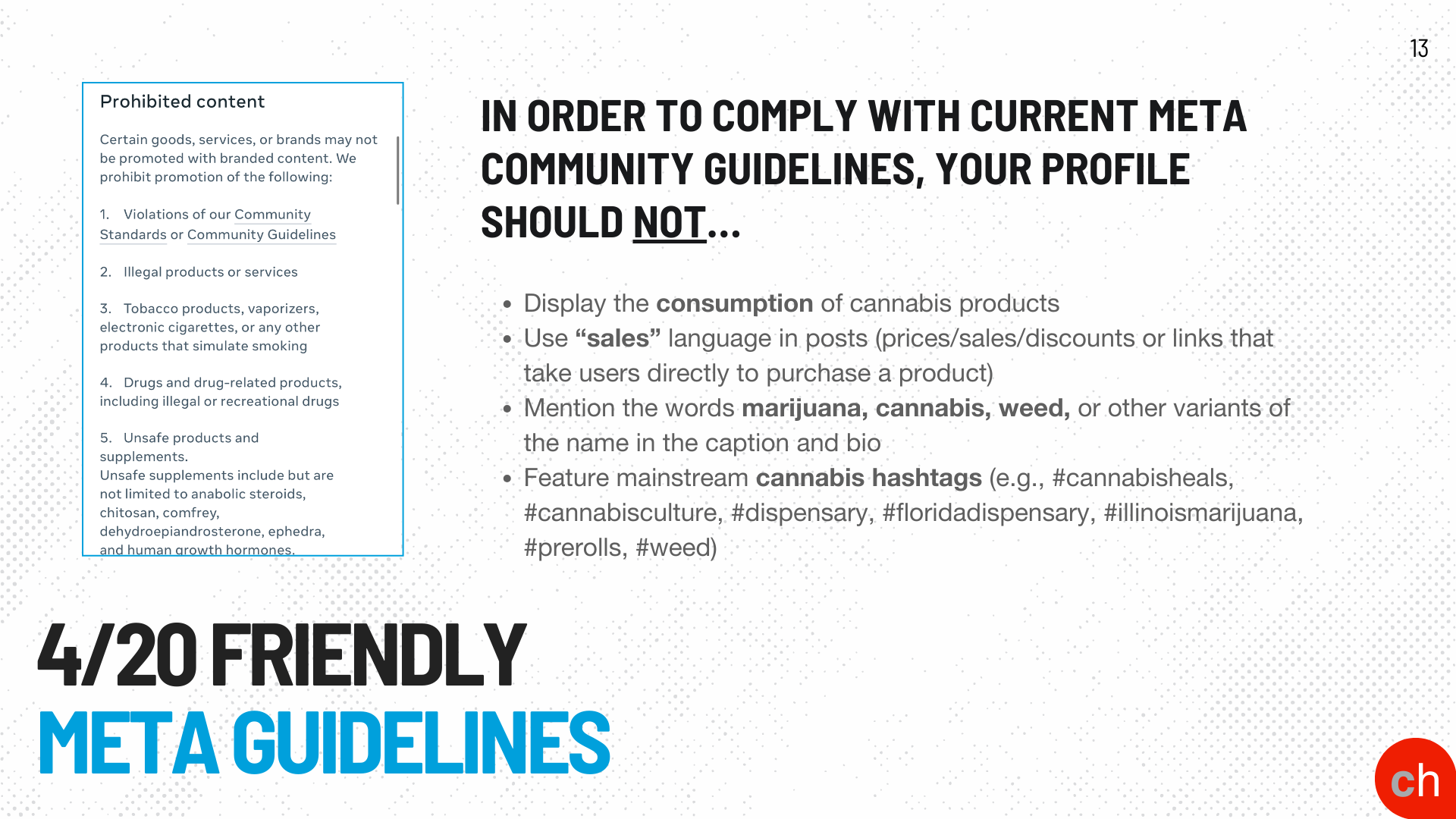 Social media guidelines I created as a leave-behind resource for the new store.